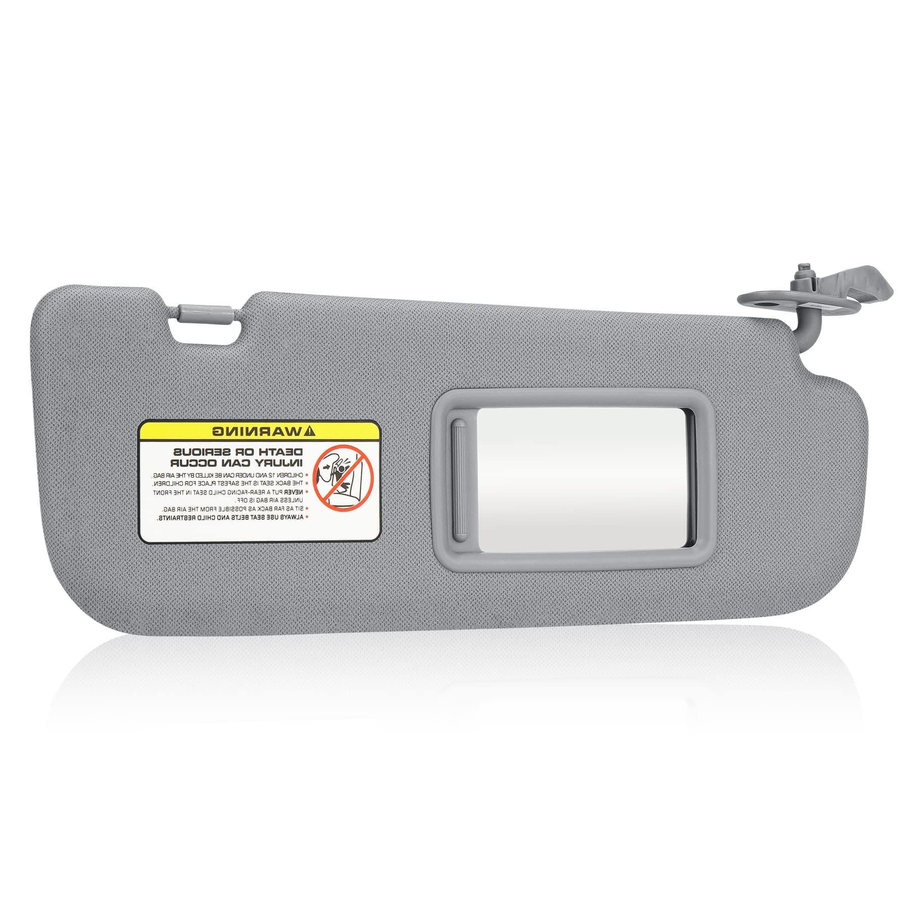 Gray Passenger Right Side Sun Visor Replacement Compatible with Hyundai Elantra 2011 2012 2013 2014 2015 (Not Fit for GT) Replace 852203X000TX