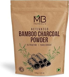 - MB Herbals Activated Bamboo Charcoal Powder 100g | for Face Body | Food Grade | 100% Natural Bamboo Charcoal for Deep Cleansing & Detoxifying