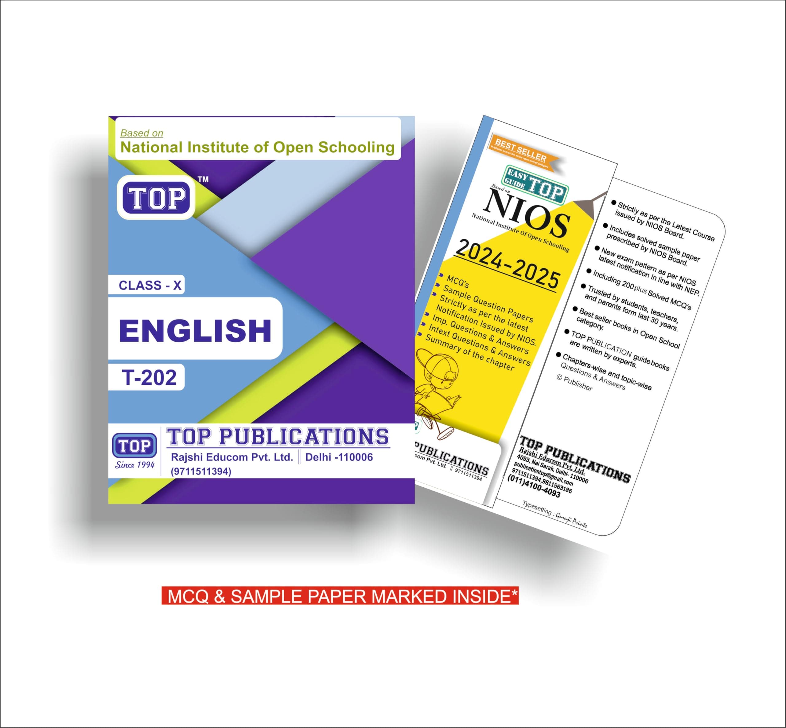 TOP NIOS English Guide Class 10 (T-202)