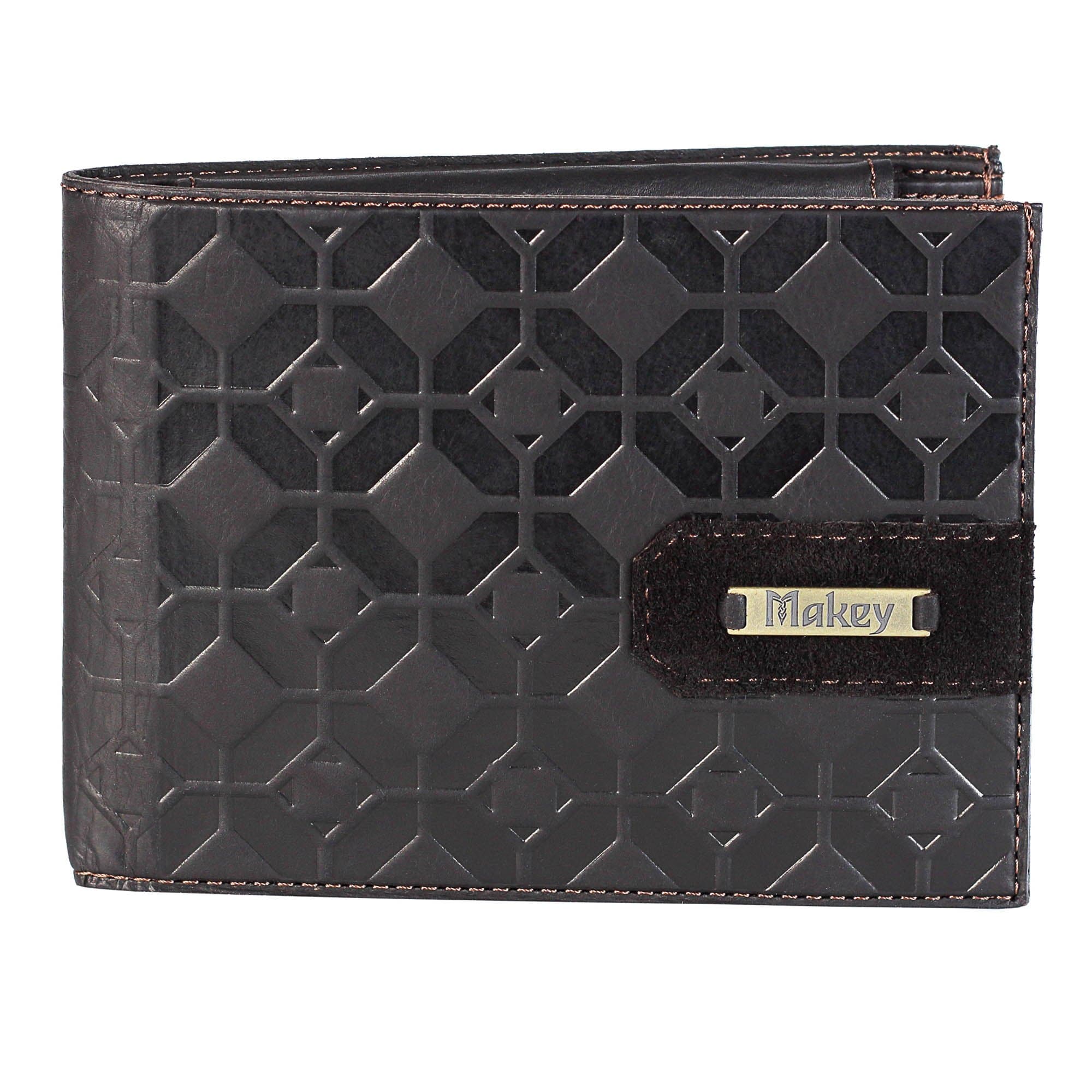 Makey Men's Bifold Genuine Leather Wallet Handmade