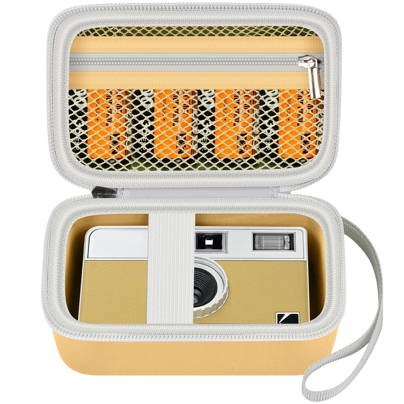 Digital Camera Case Compatible with KODAK EKTAR H35 H35N Half Frame Film Camera, Storage Holder Organizer for Kodak Ultra F9 M35 M38 Paper Shoot kamera, 35mm Film Rolls (Box Only) - Yellow