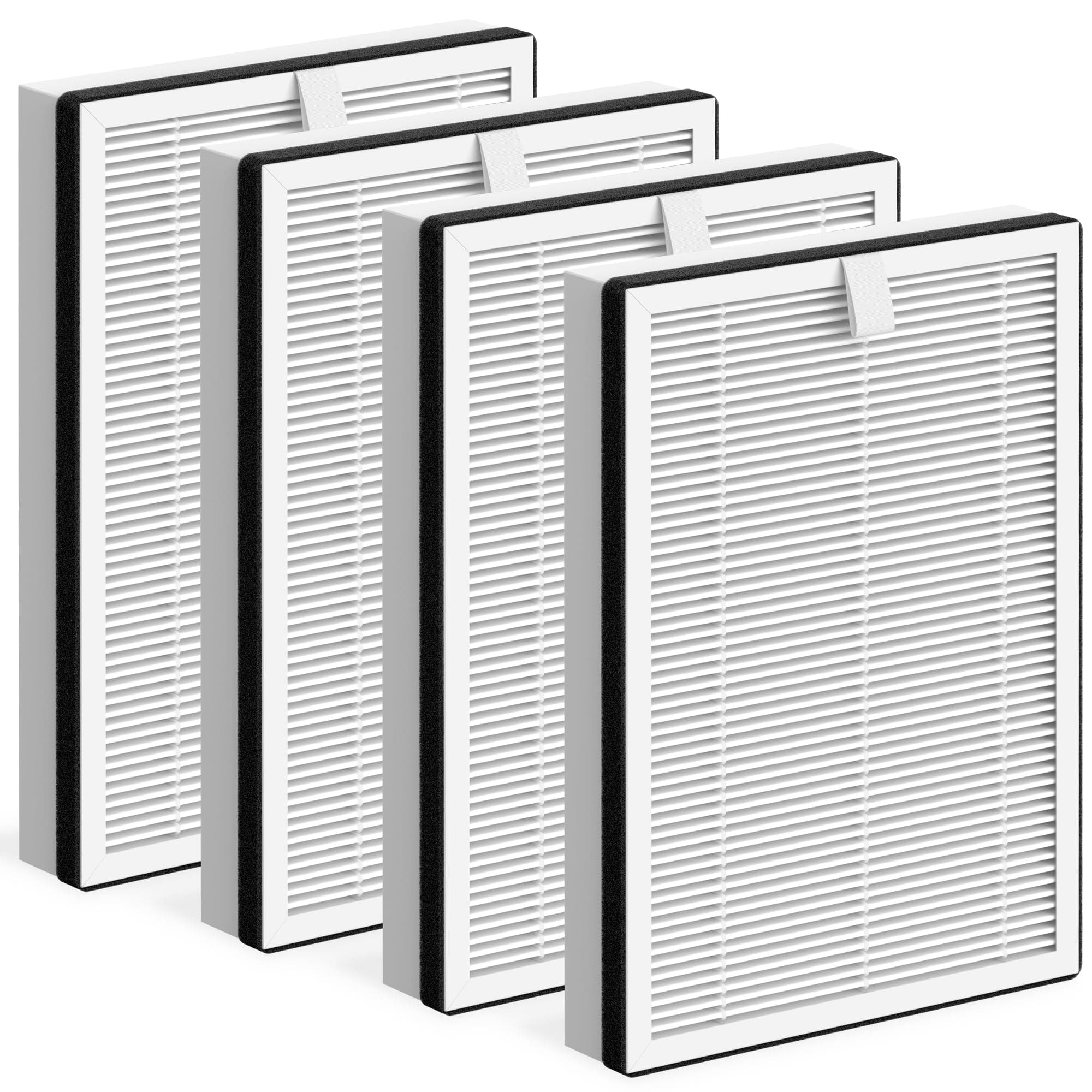4 Pcs/2 Sets HEPA/Carbon Replacement Filter for NuWave OxyPure 47401 47402 Portable Air Purifier for Large Room up to 1361 sq.ft with Dual Air Inlet