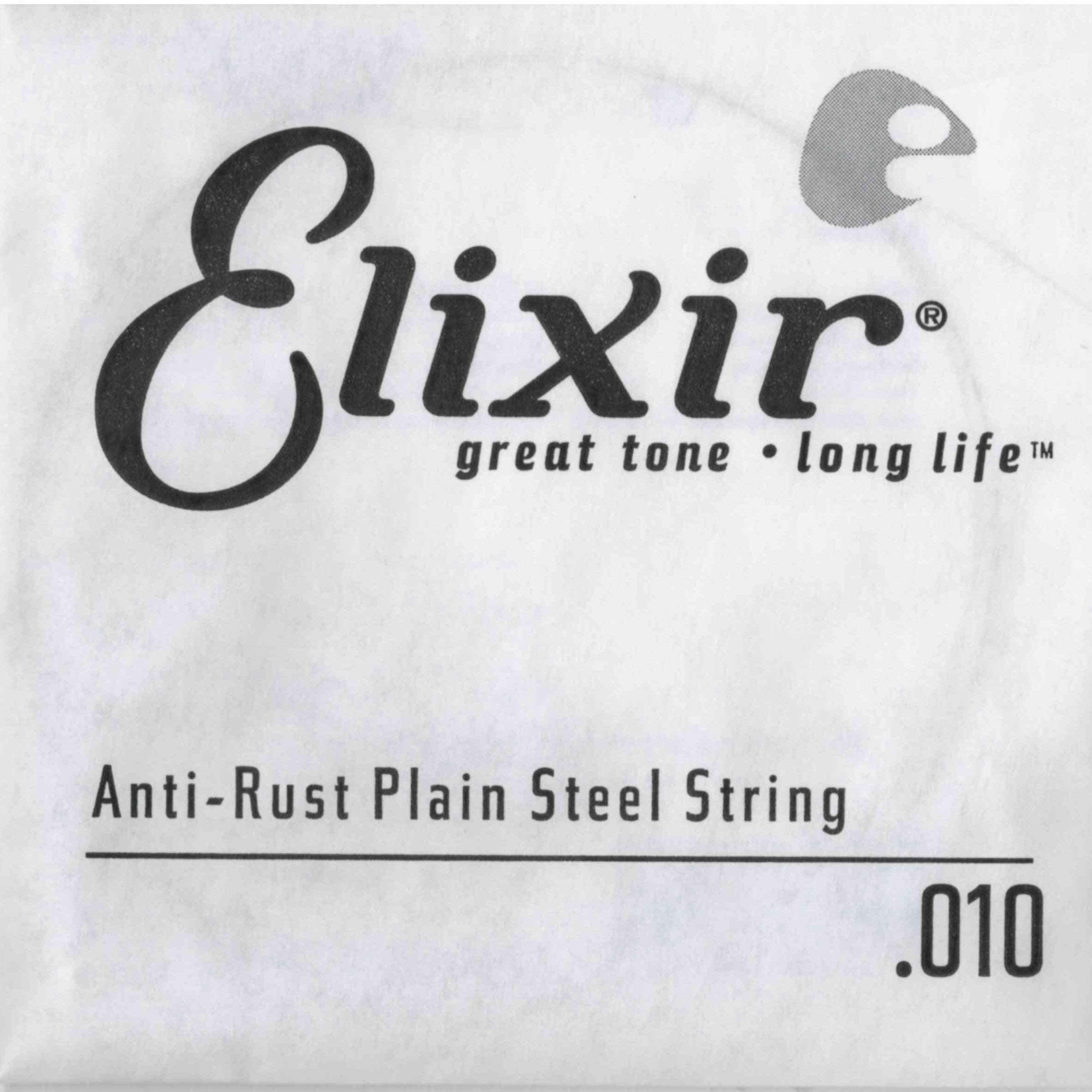Elixir 13010 Strings Anti-Rust Plated Plain Steel Single String (.010)