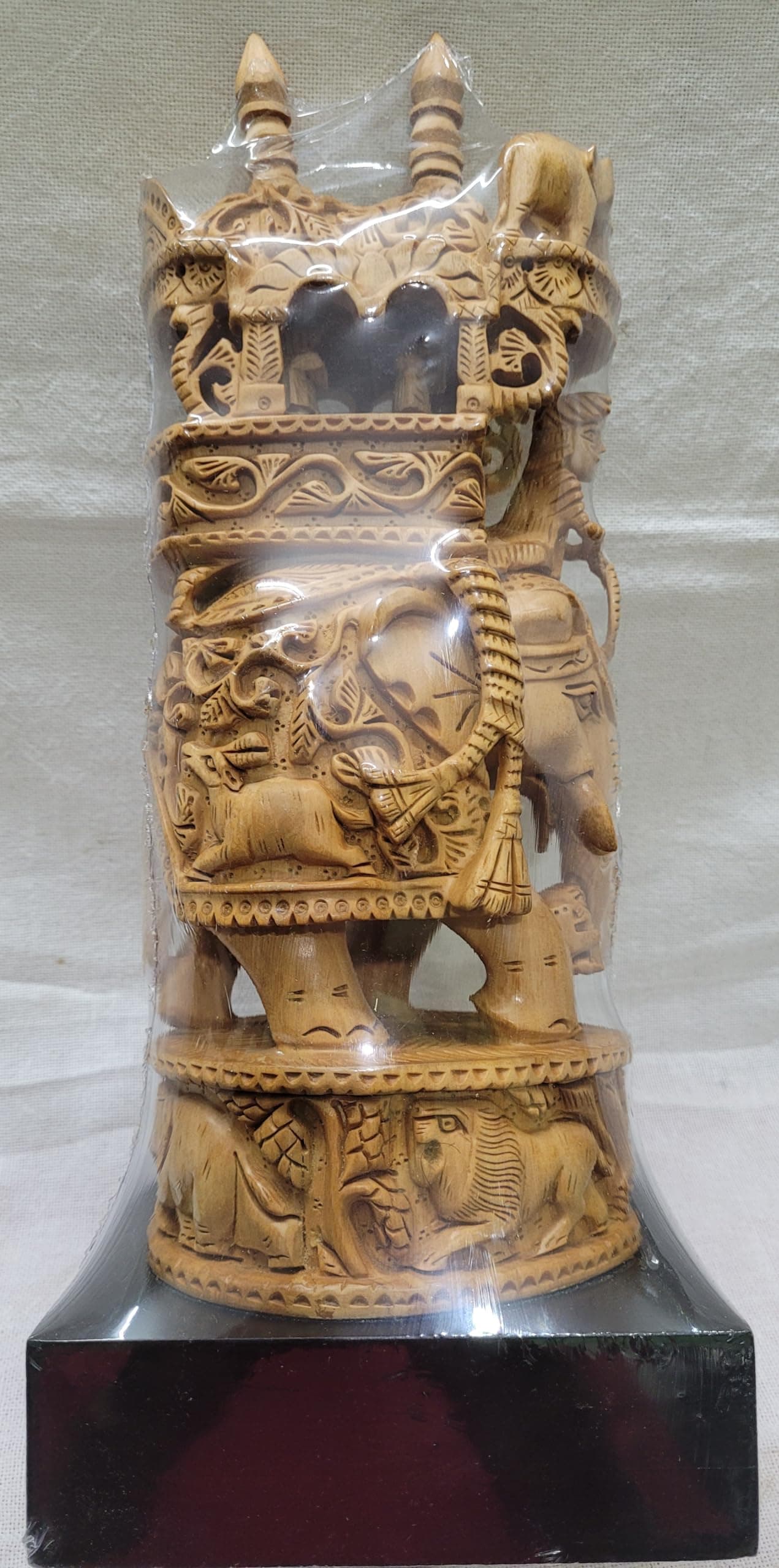 Wooden Handcrafted Ambari Elephant Medium