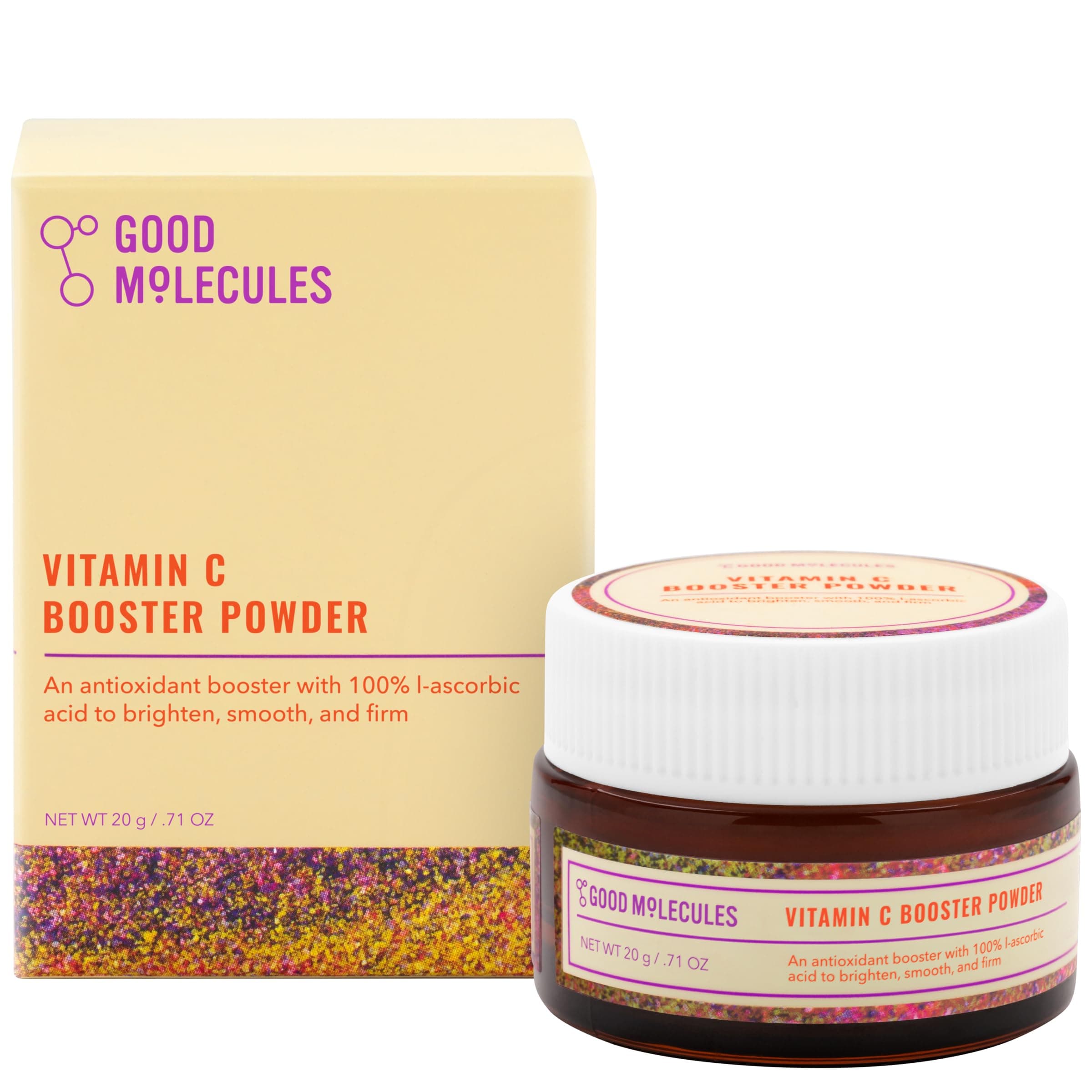 Vitamin C Booster Powder - 100% L-Ascorbic Acid for Collagen Production - Vitamin C Powdered Face Serum Booster for Anti Aging, Skin Care