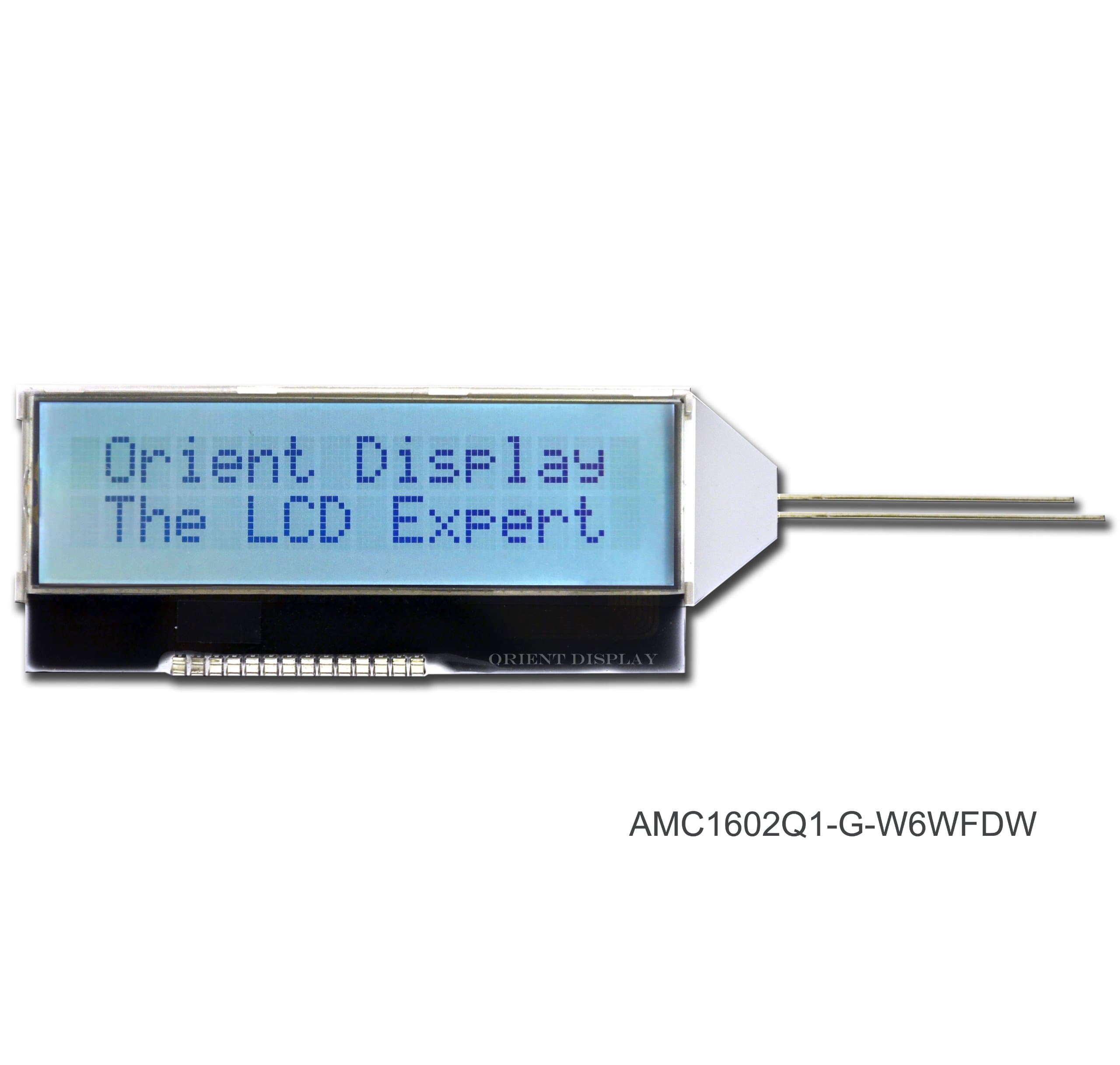 16x2 Character COG Character LCD Module Black and White with White backlight AMC1602Q1-G-W6WFDW