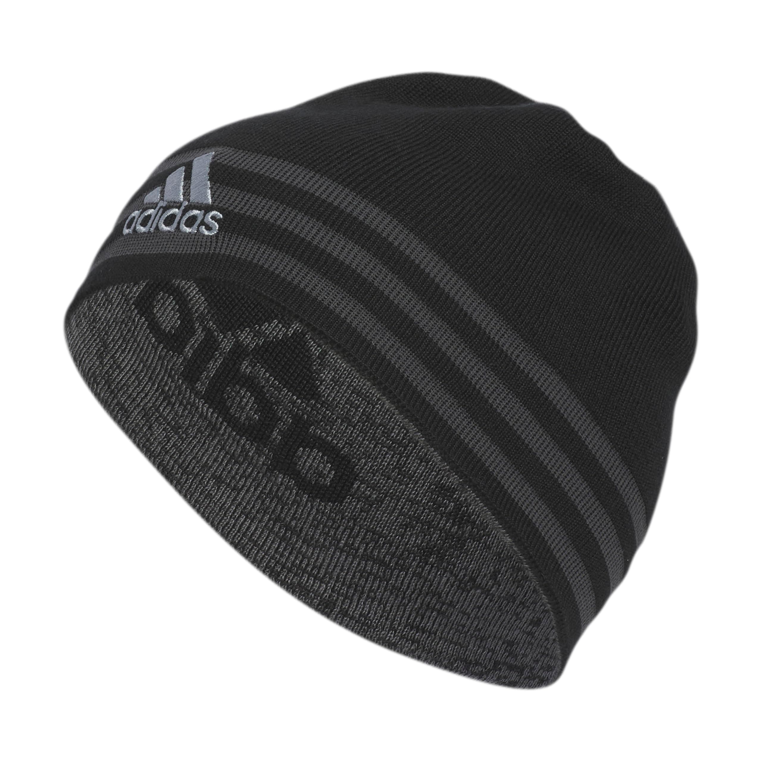 adidas Mens Reversible Skully Beanie – Two-Sided Skull Cap Winter Hat