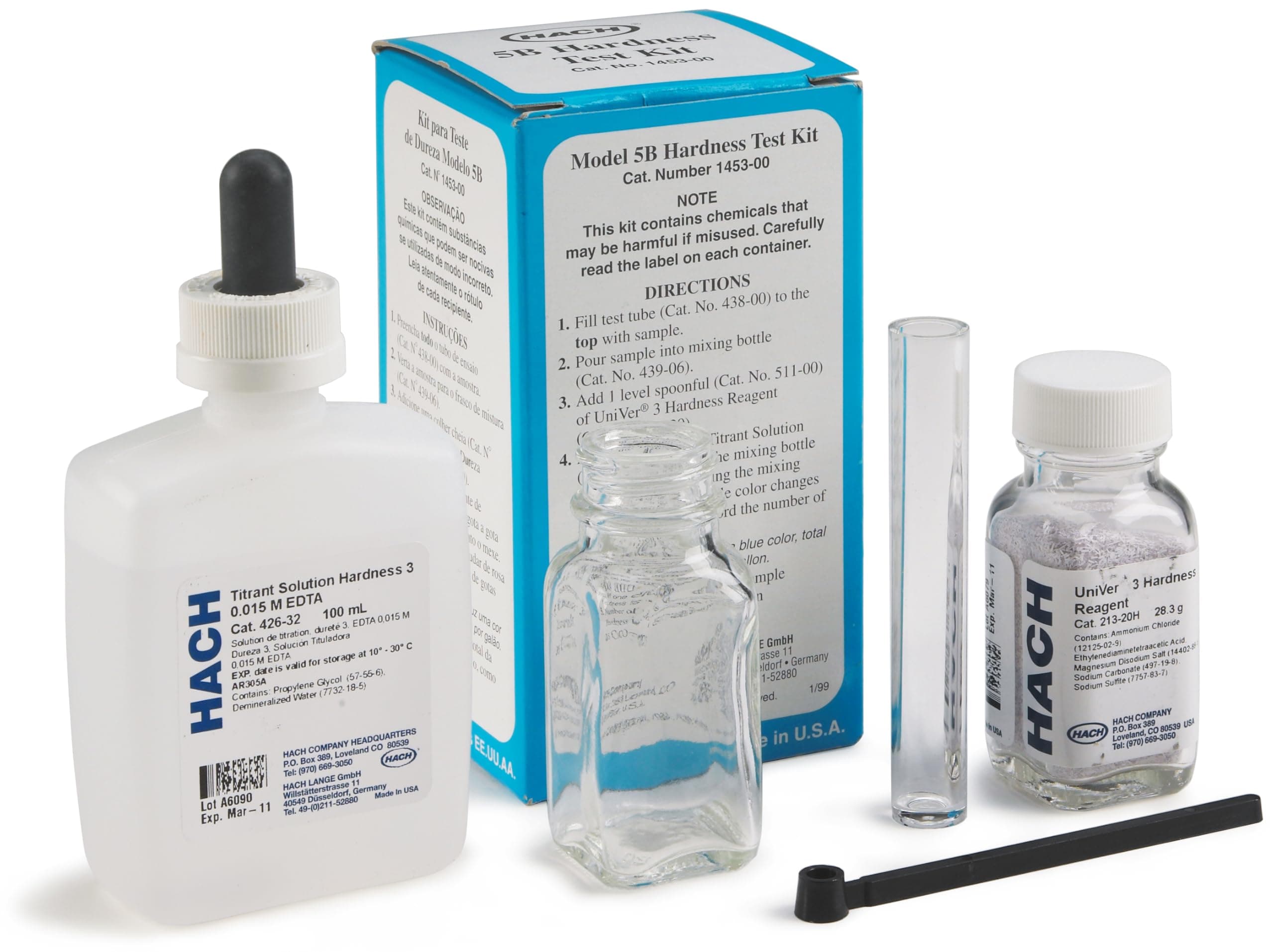 Hach 145300 Total Hardness Test Kit, Model 5-b