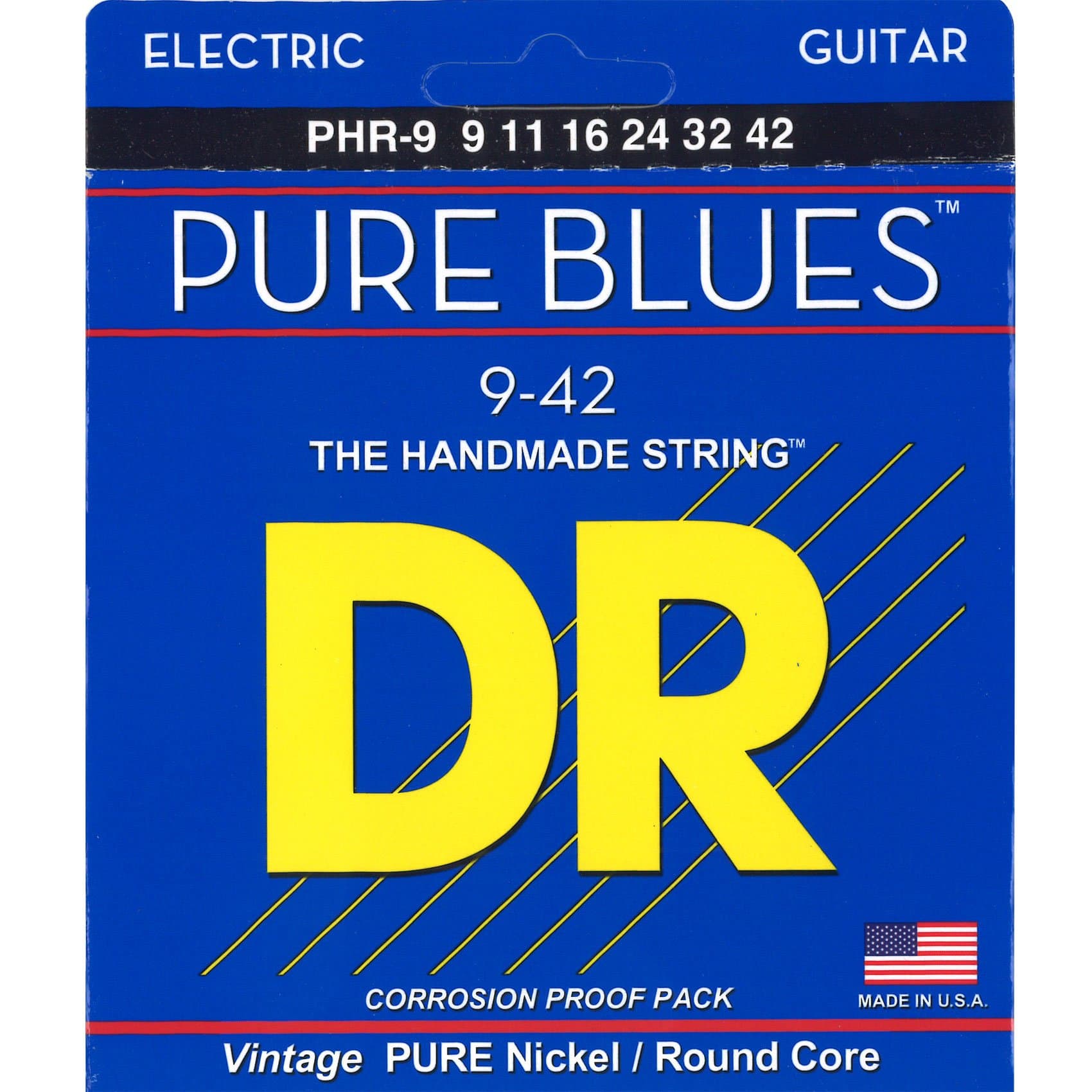 DR StringsPure Blues Pure Nickel Wrap Round Core 9-42