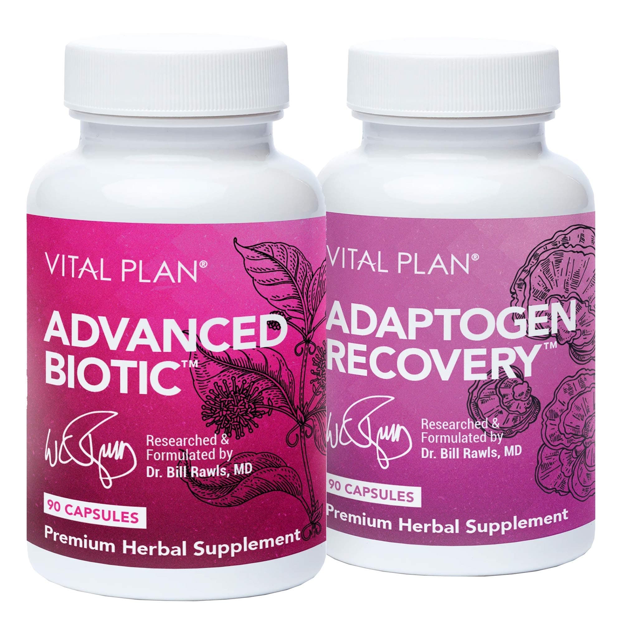 Vital PlanImmune Support Supplements by Dr. Bill Rawls – Immune Boost Bundle w/ Japanese Knotweed, Cat’s Claw, Chinese Skullcap & Reishi Mushroom