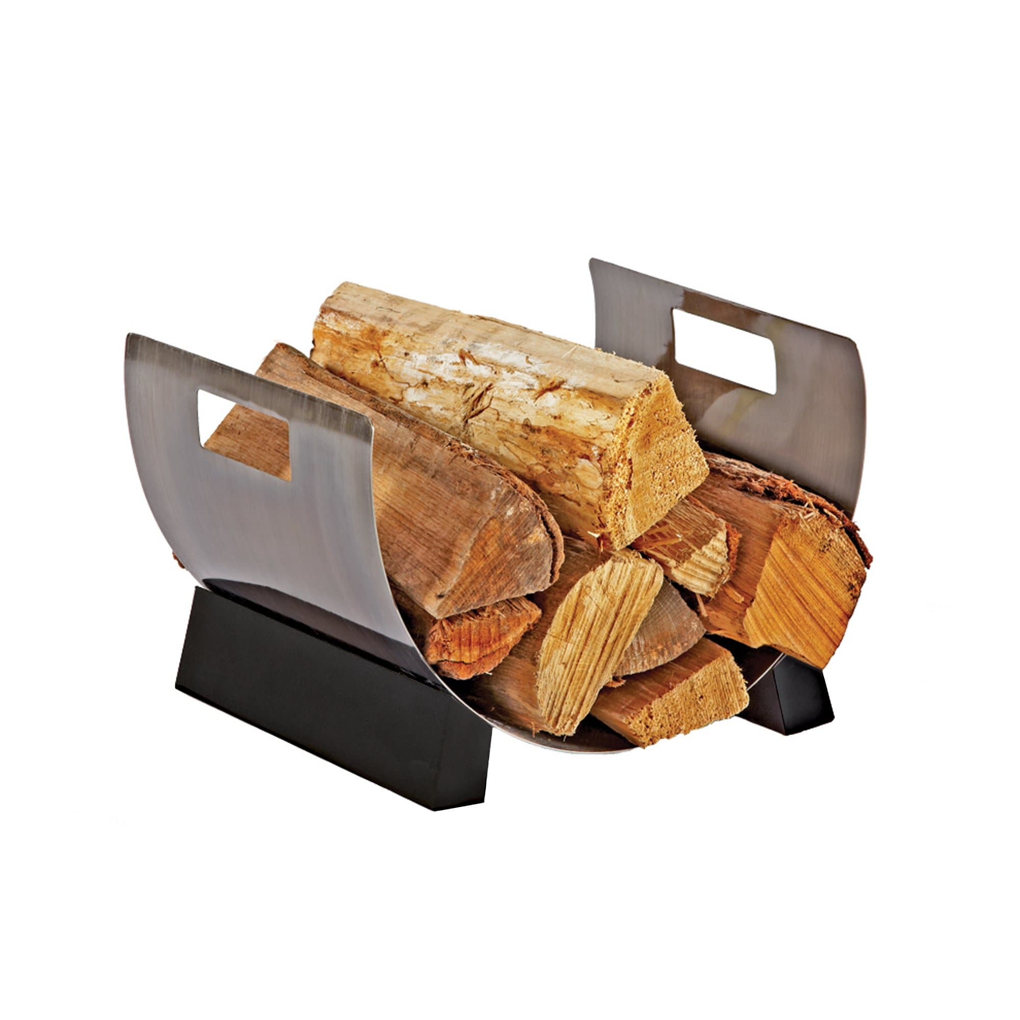 Pleasant Hearth Plated Pewter Log Holder