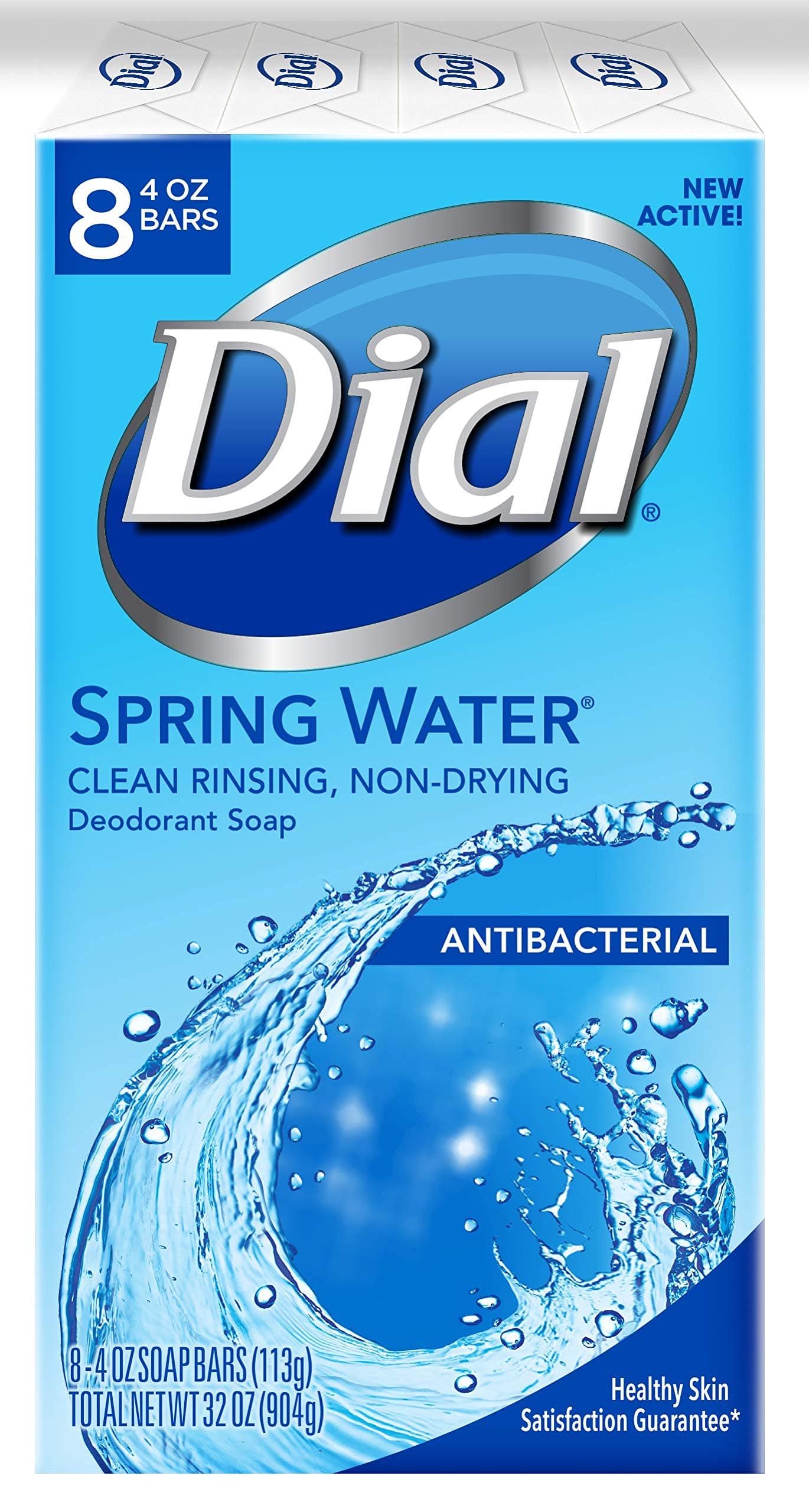 Antibacterial Deodorant Soap, Spring Water, 8 Count