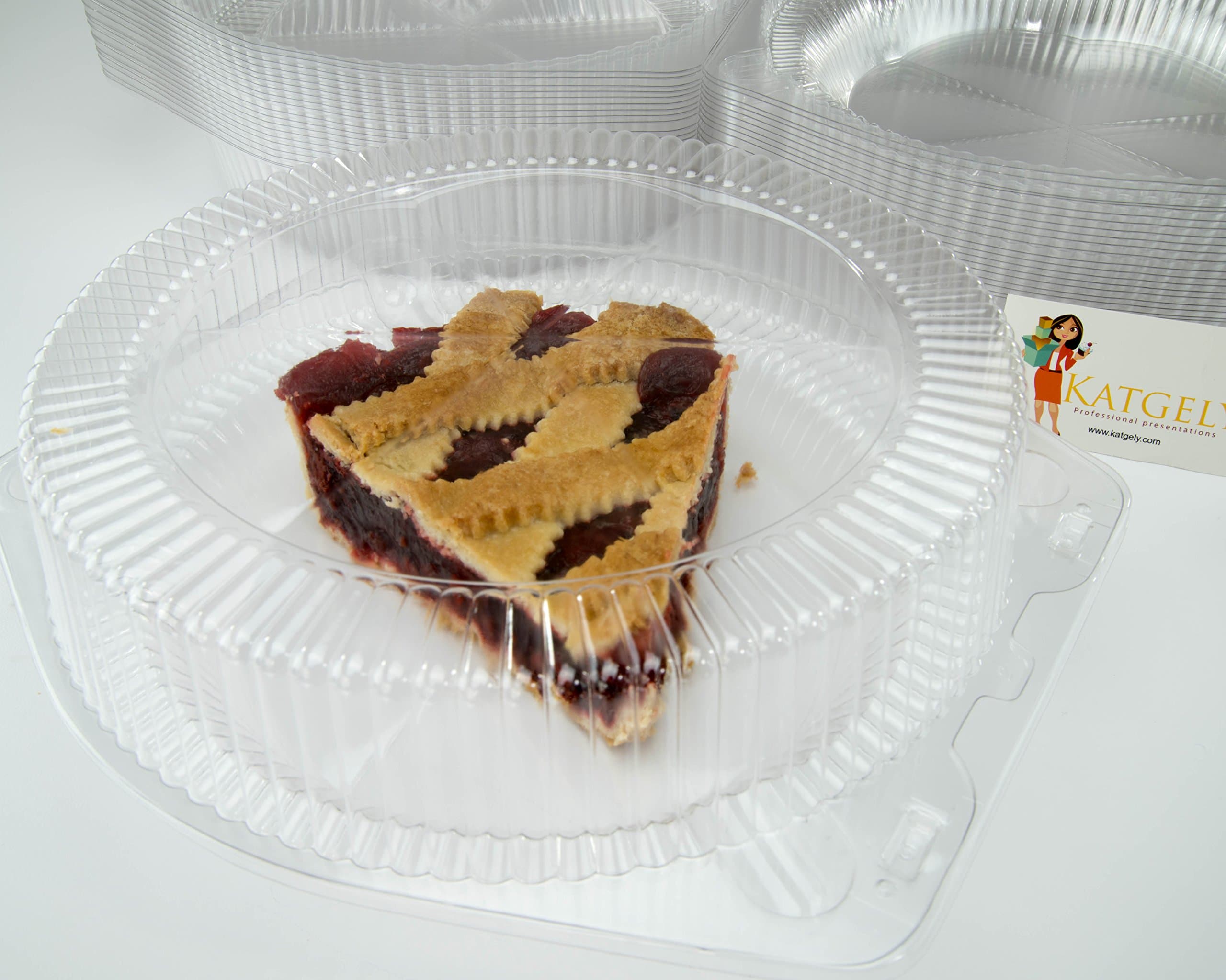 10 Inch Plastic Pie Containers Deep Dome (Pack of 20)