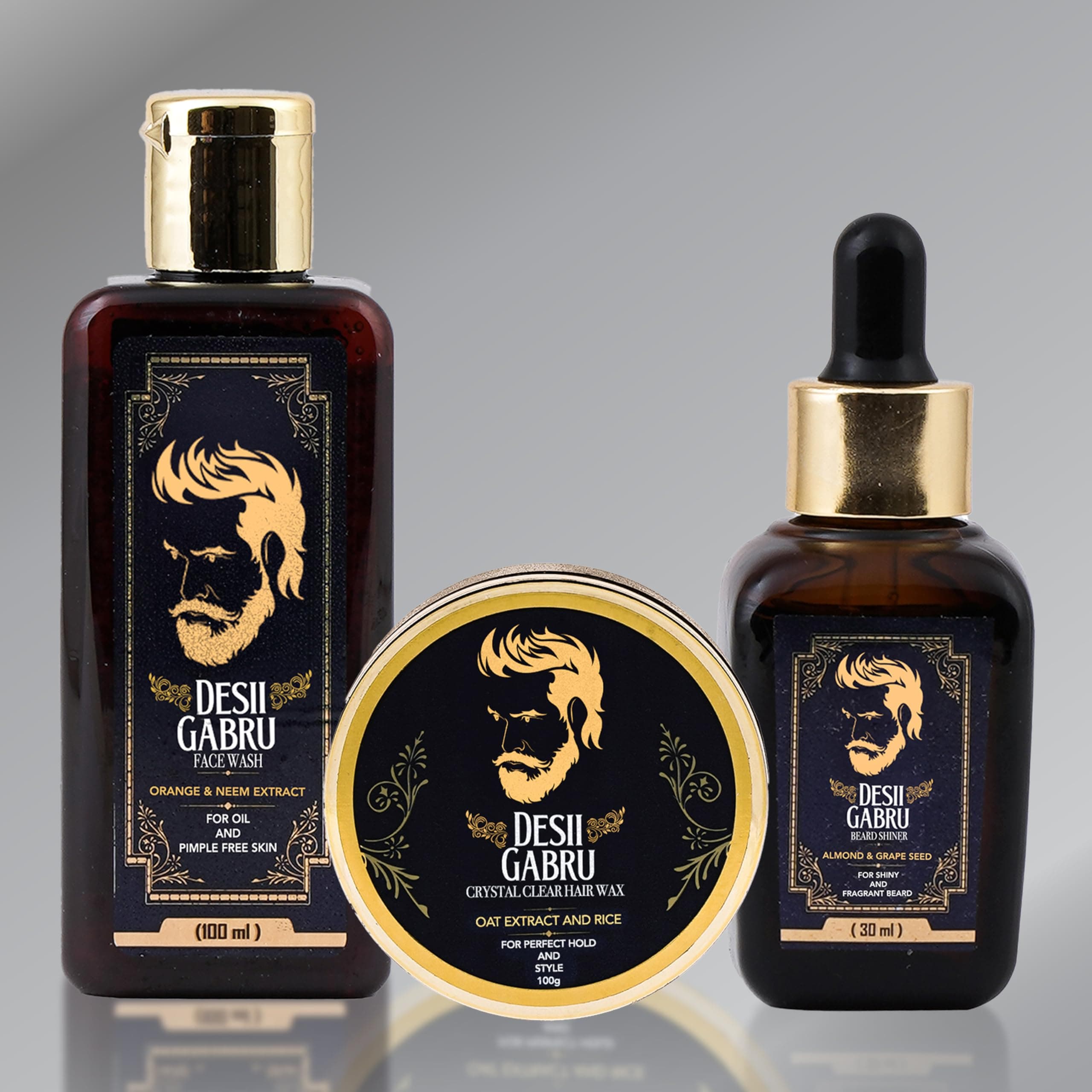 - Ultimate Care Combo – Includes Face Wash (100ml), Beard Shiner (30ml) with Almond & Fragrant Oils, and Hair Wax (100g) with Aloe Vera, Lemon, and Oat Extracts –Comprehensive Grooming Kit for Face, Beard, and Hair