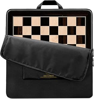 A&A 21.25" Professional Wooden Tournament Chess Board/African Palisander & Maple Inlay / 2.25" Squares w/o Notation