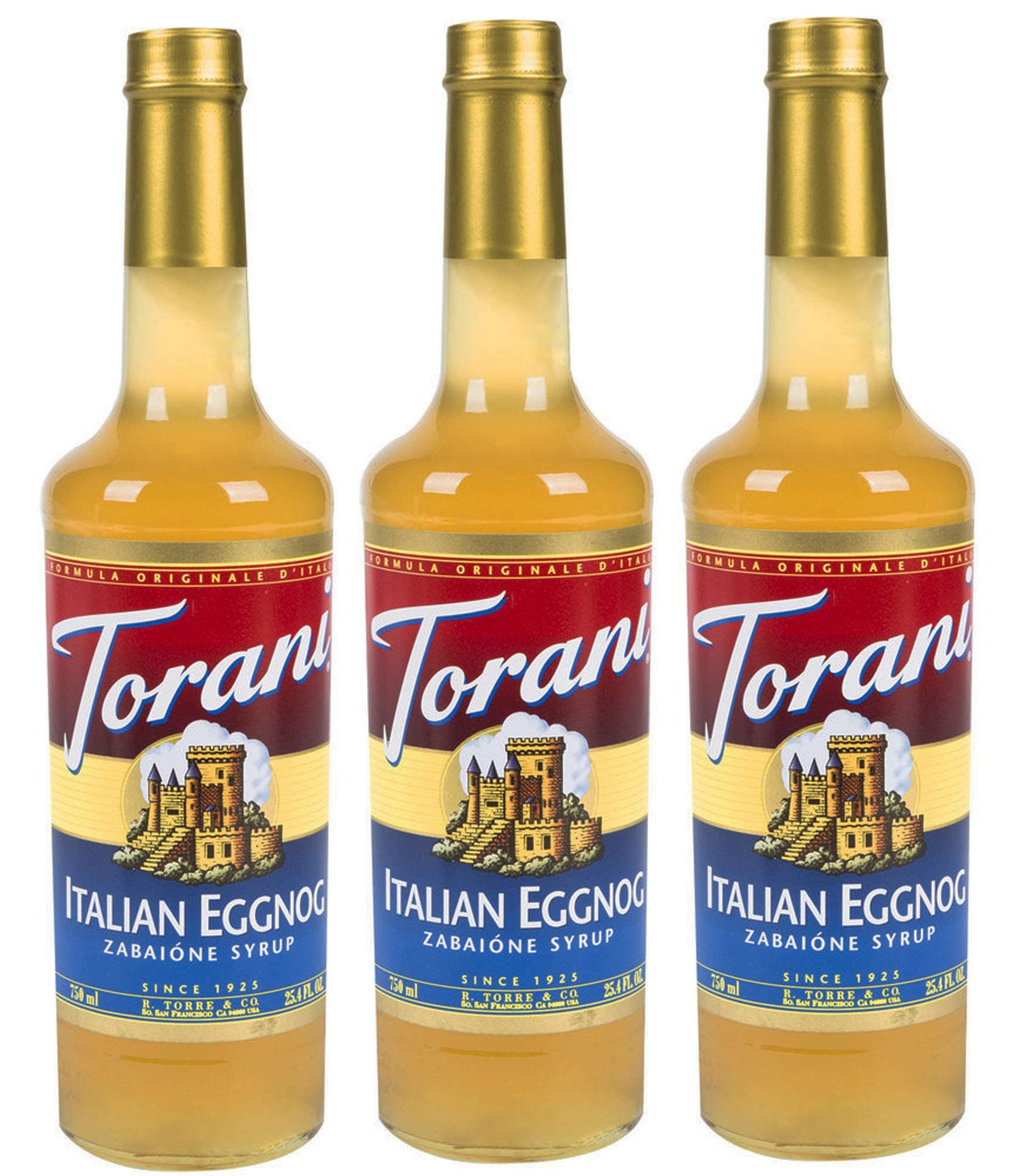 Torani Italian Eggnog Syrup 750ml (3 Pack)