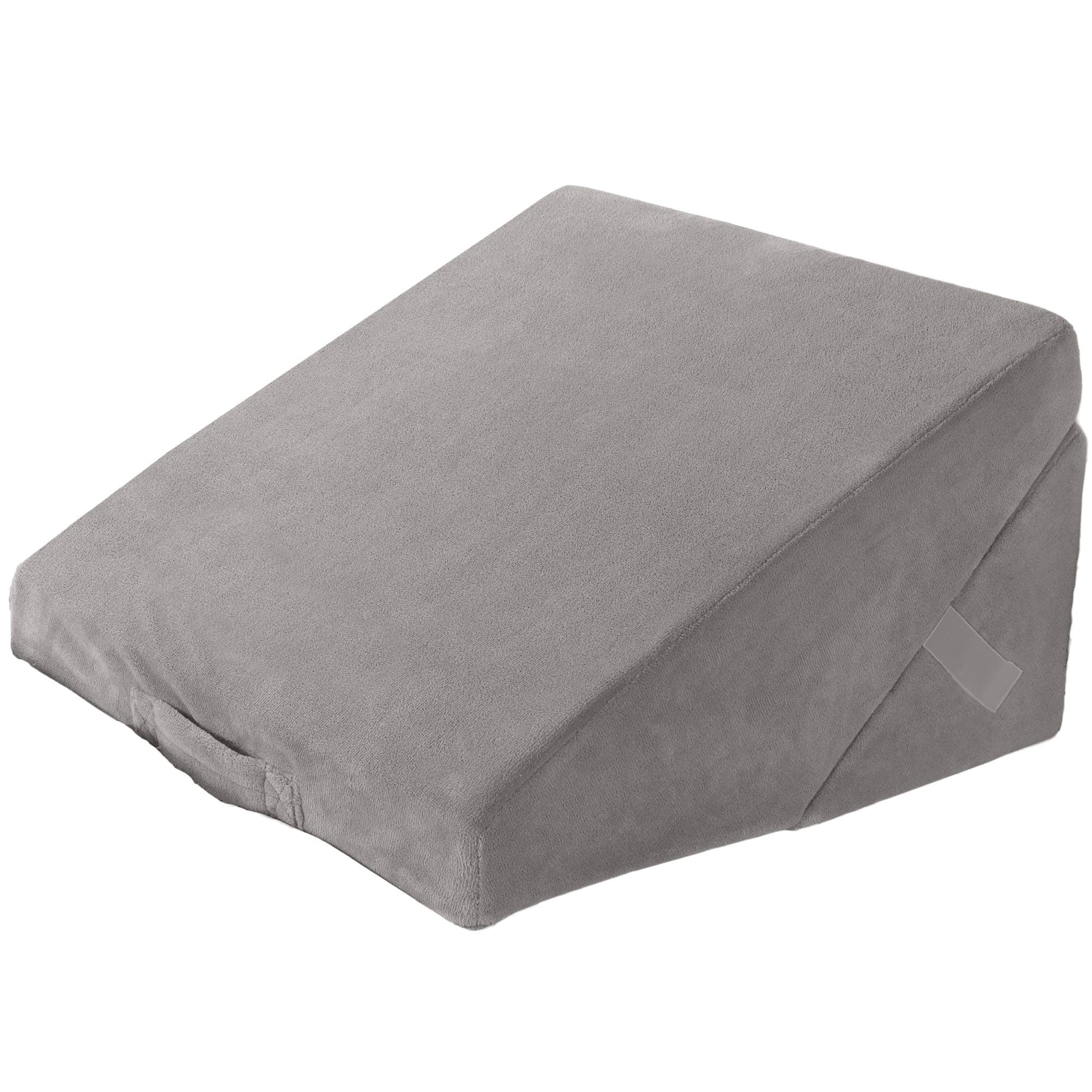 Best Comfort Folding Memory Foam Bed Wedge Pillow - 4 Adjustable Configurations – Large Incline Cushion - Back Knees Legs Head and Neck Support with Carrying Handle