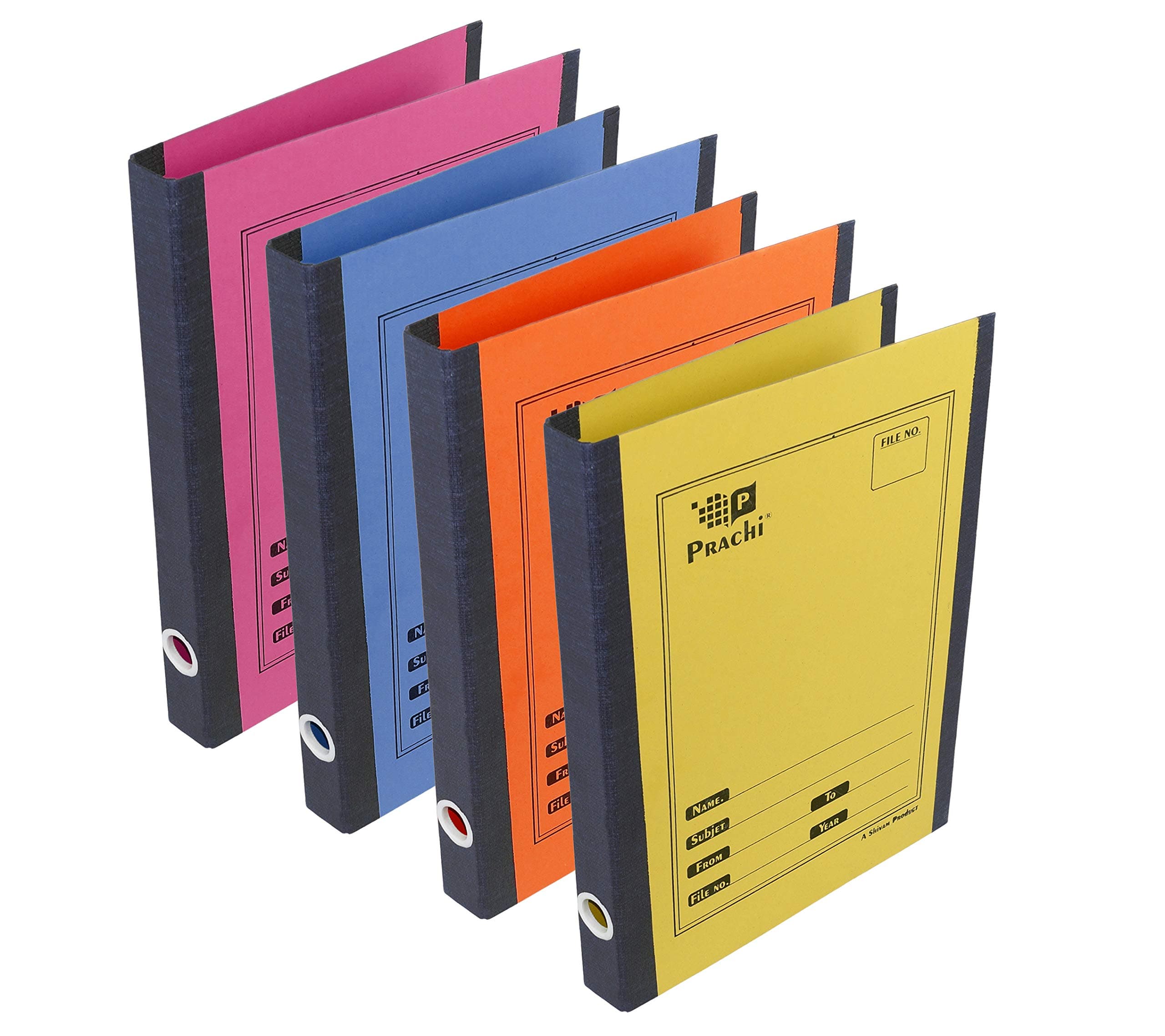 DAHSHA 4 Pack Spring Files A4 Size Paper Folder Cobra File Document Organizer Certificates Holder- Color May Vary (35 x 26 x 3.5 cm)