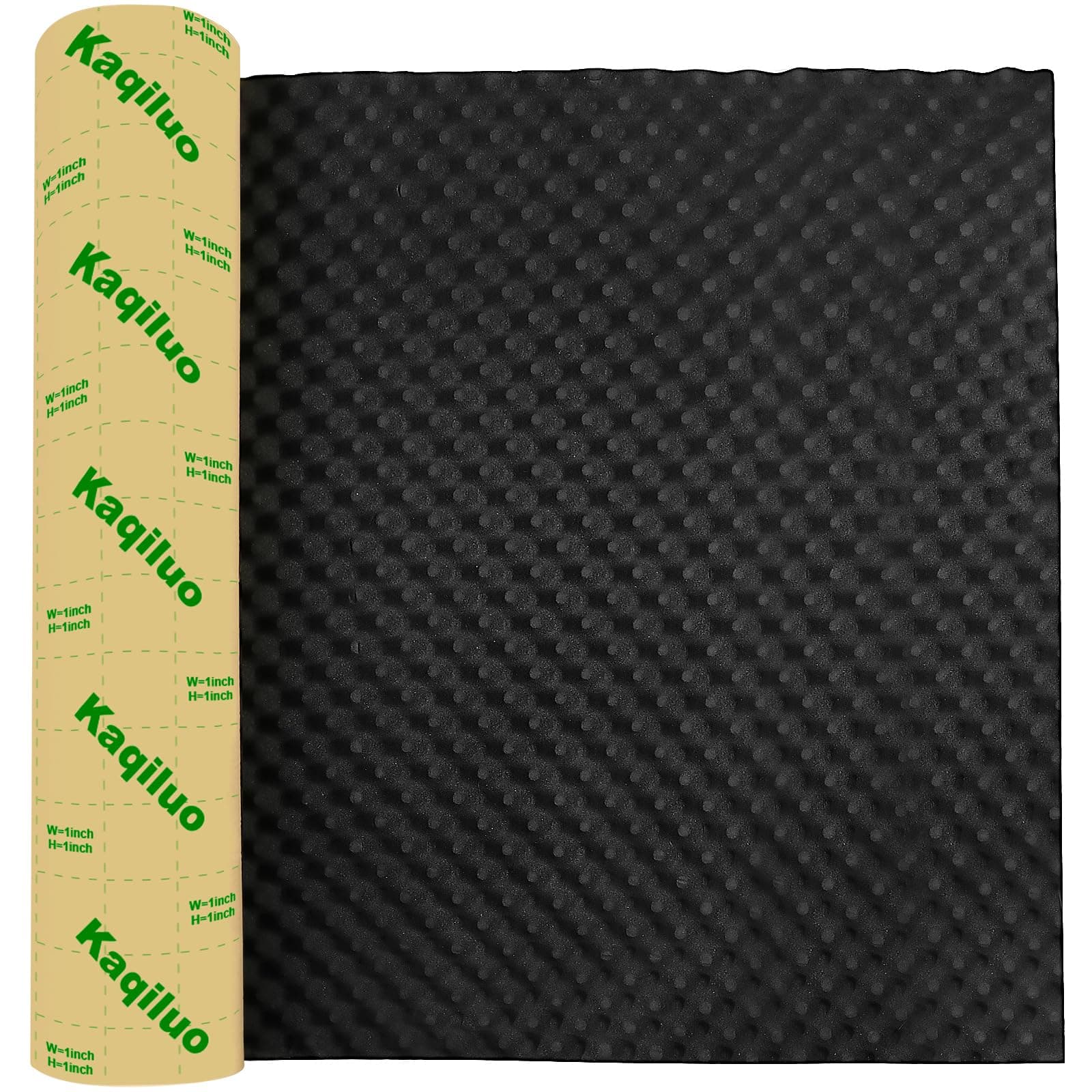 Self-Adhesive Thickened Sound Insulation Egg Crate Foam 13.99 sqft x 1.77in Thick,50+kg/m³ ,Fire/Water Resistant ,Thermal Insulation,Acoustic Treatment Foam