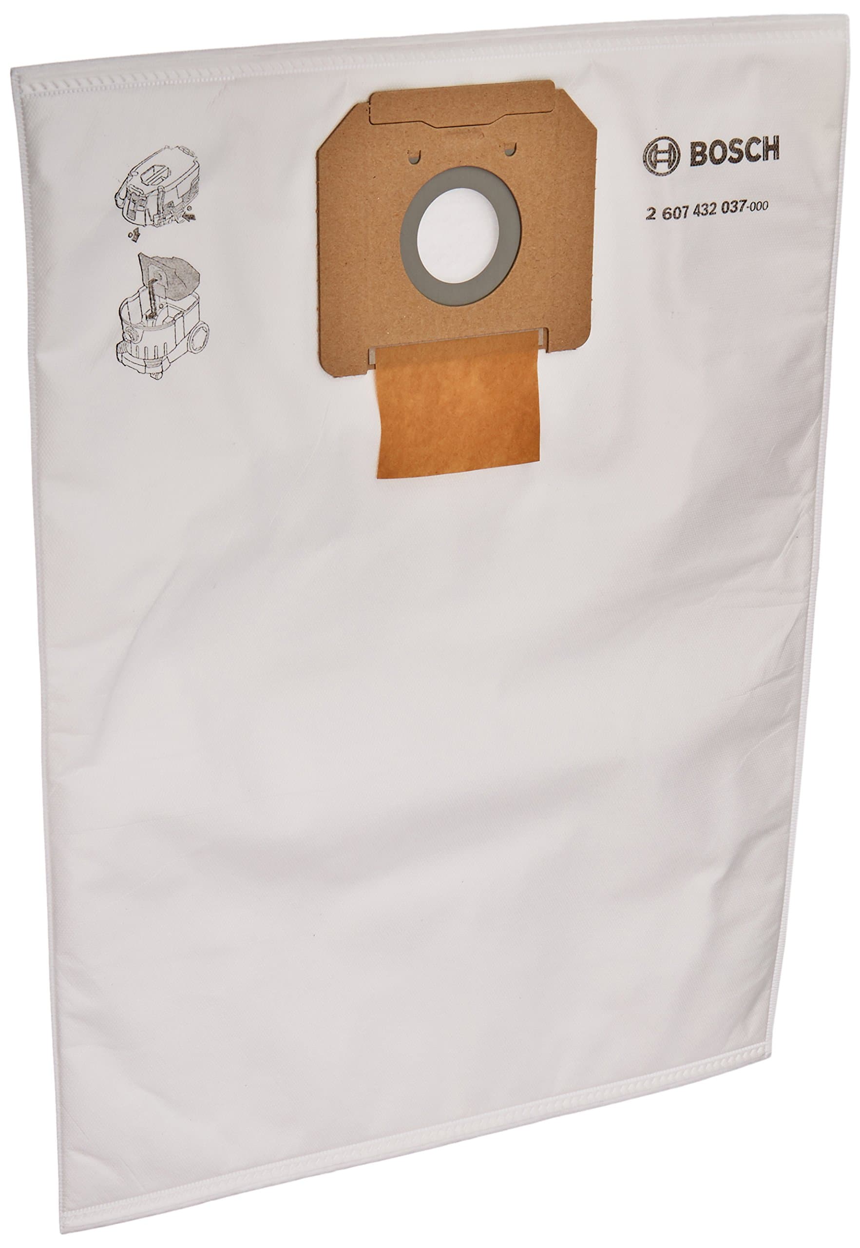 VB090F 5-Pack Fleece Filter Bag for use with VAC090 Dust Extractor, 9-Gallon, White