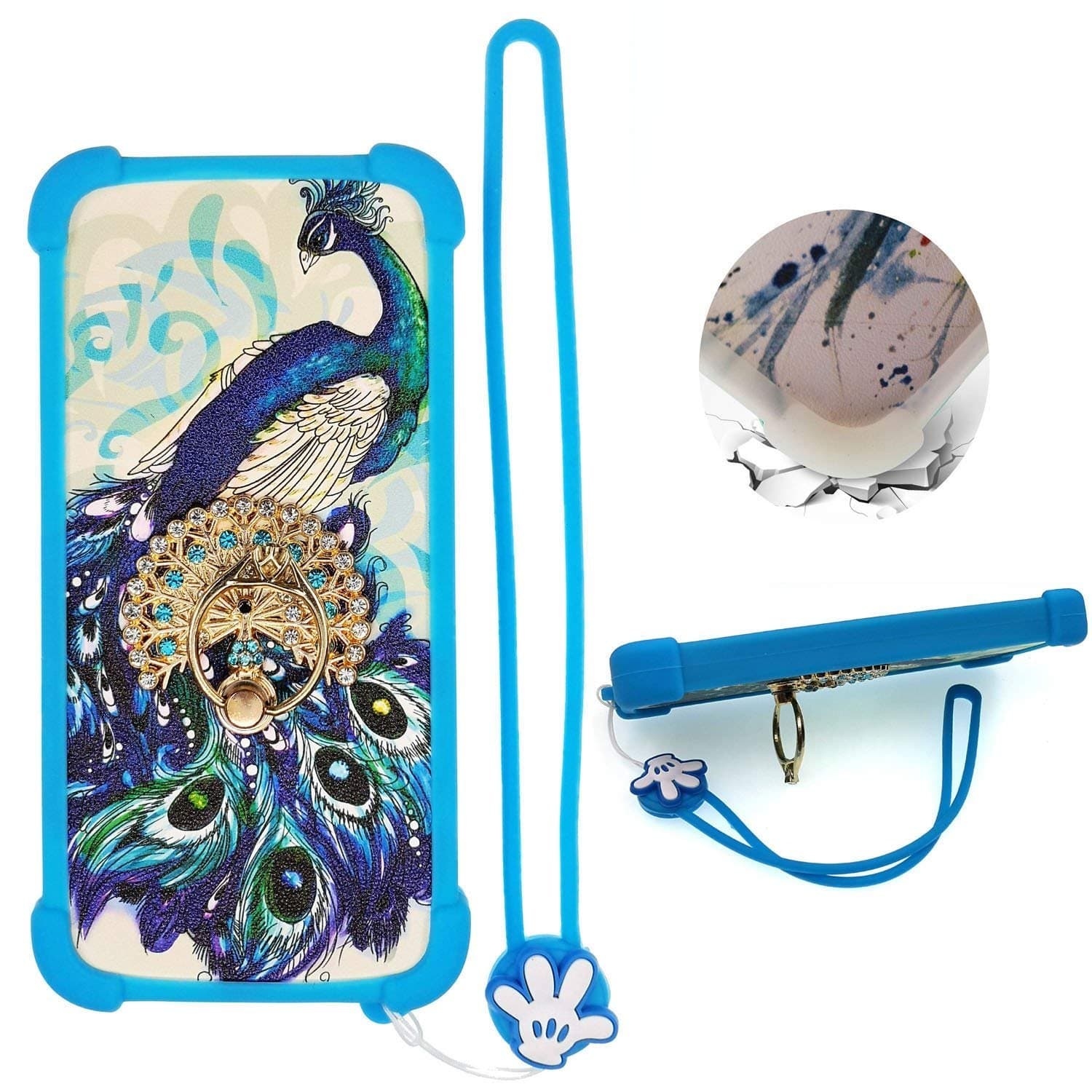 Case for Obi Worldphone Sf1 Case Silicone border + PC hard backplane Stand Cover XKQ