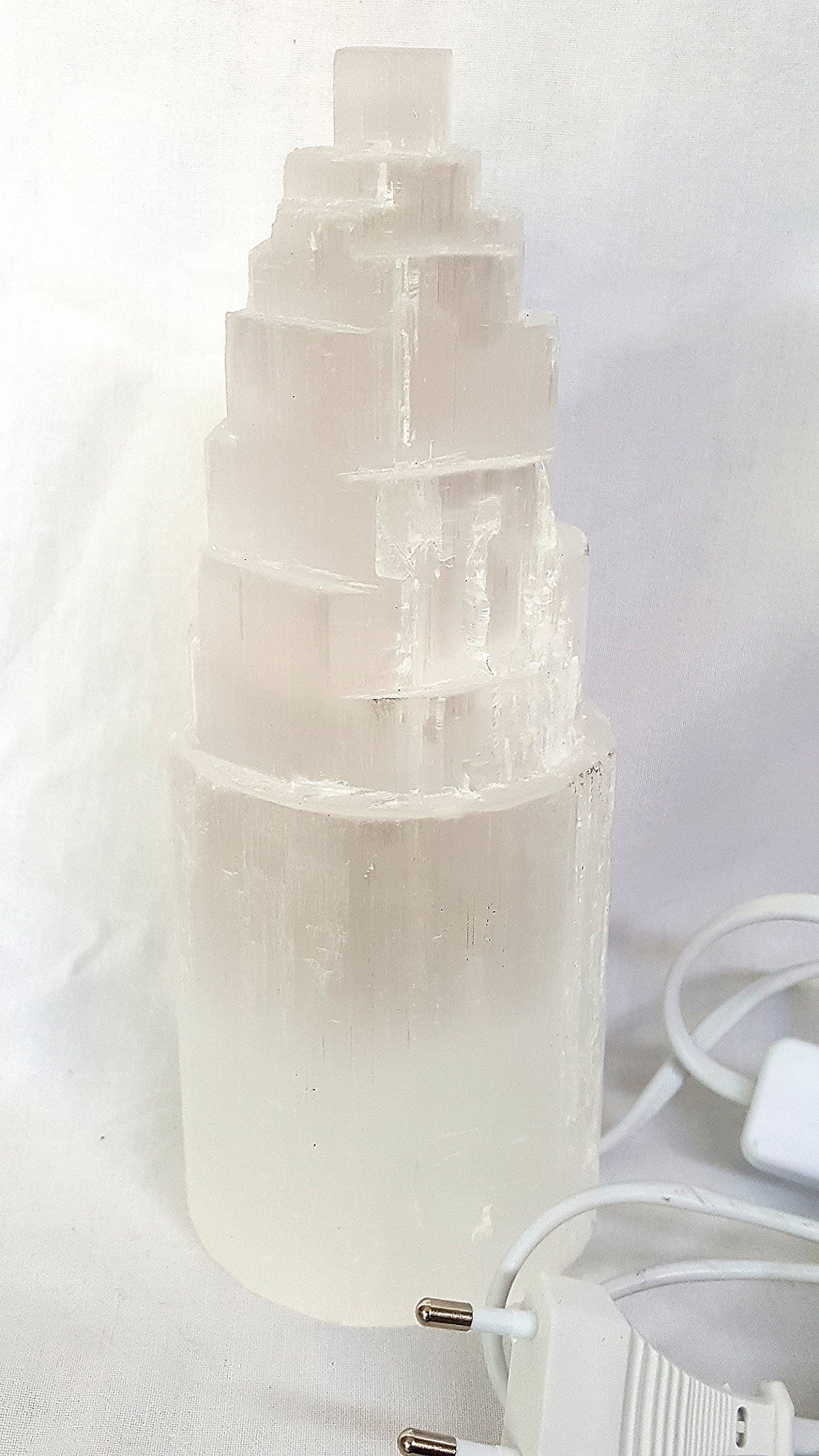 Crafts Lamp Selenite Approximately h 30 cm