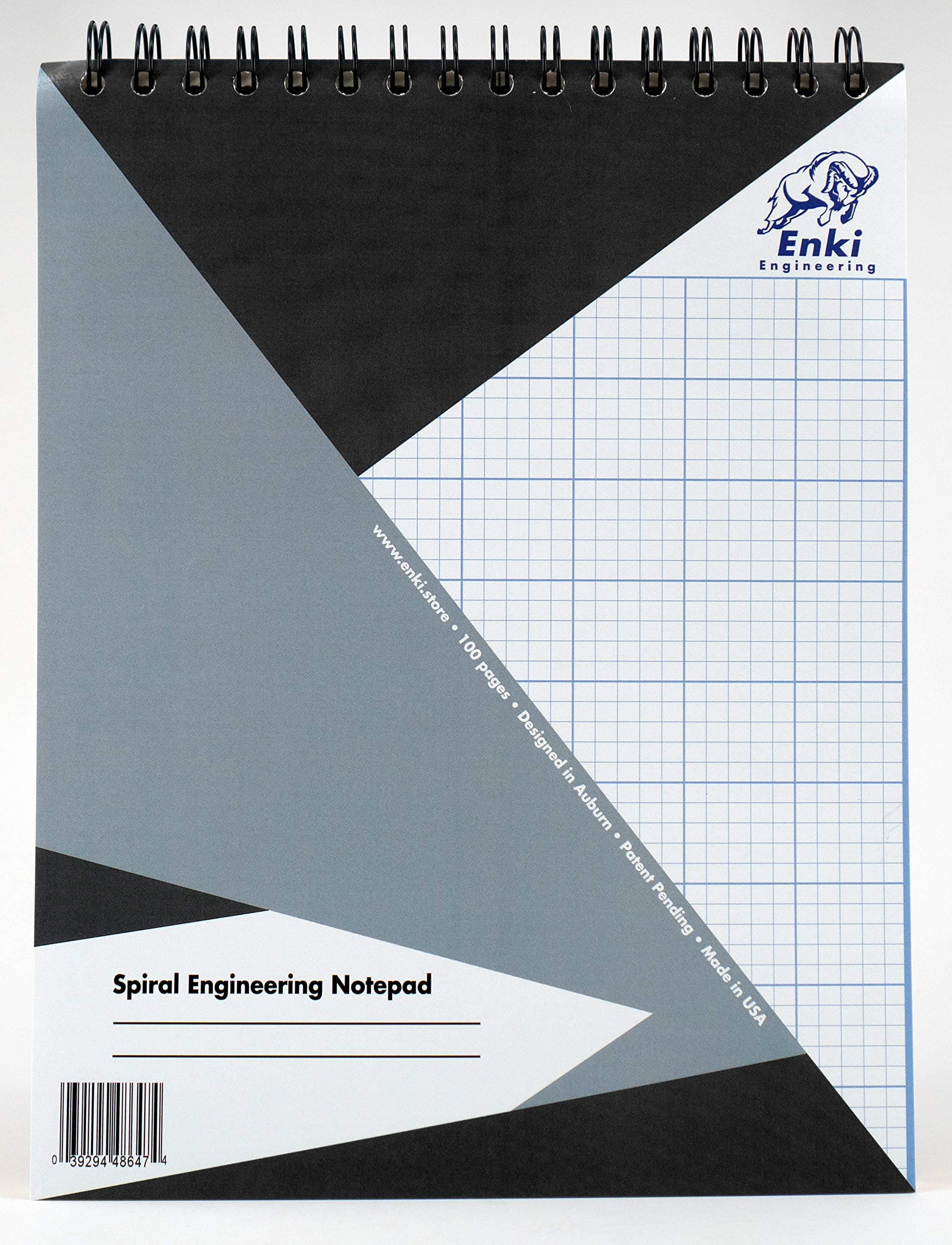 NIANWUDU Engineering Paper 100 Sheet - Spiral Notepad (Grey Cover)