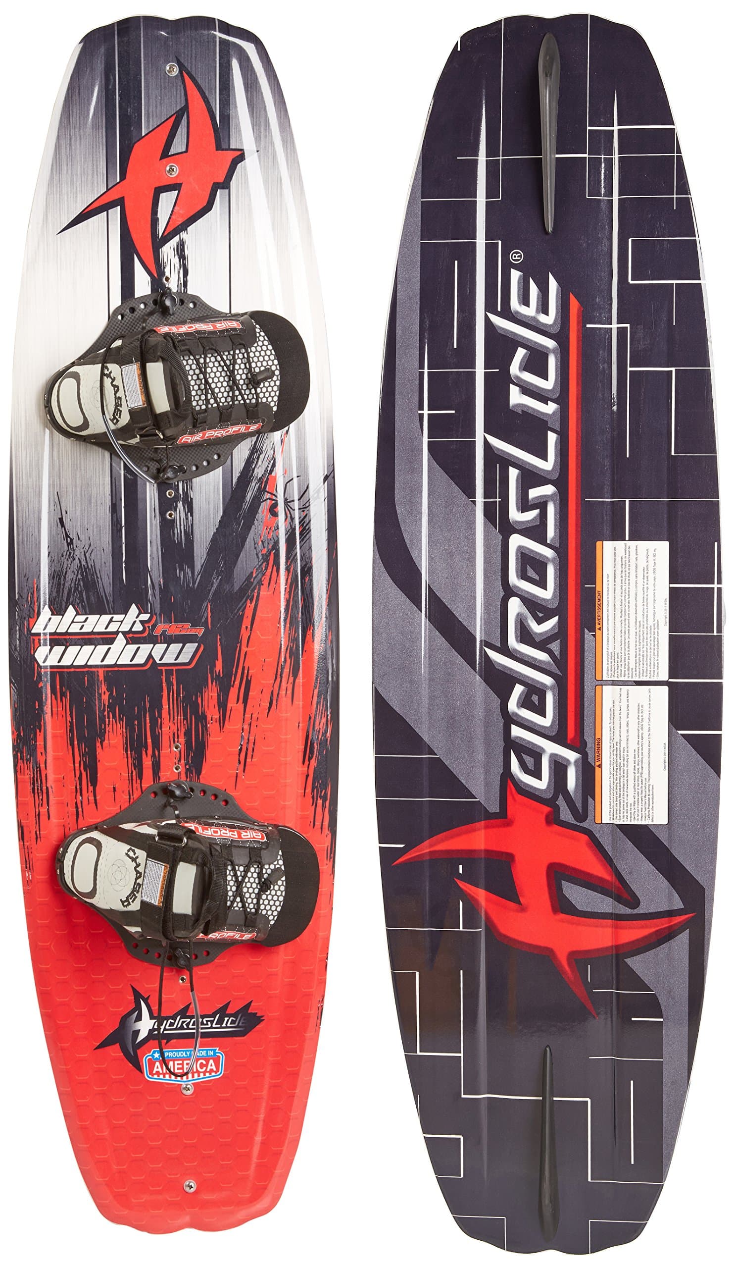 Hydroslide Black Widow Wakeboard, Black, 56-Inch