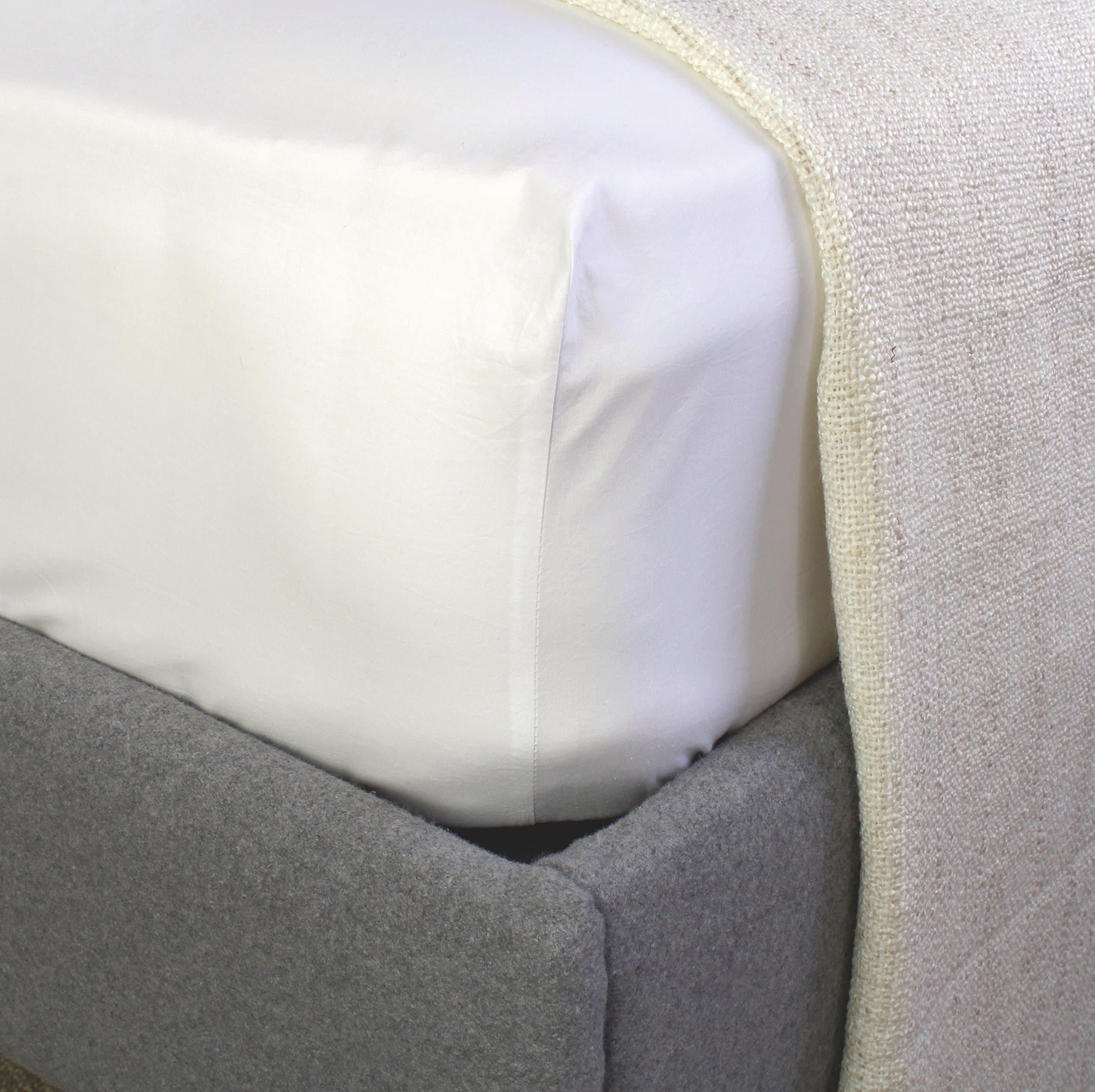 Rever Stone Seriously Comfy Egyptian Cotton 200 Thread Count Deep Fitted Sheet (White, Double)