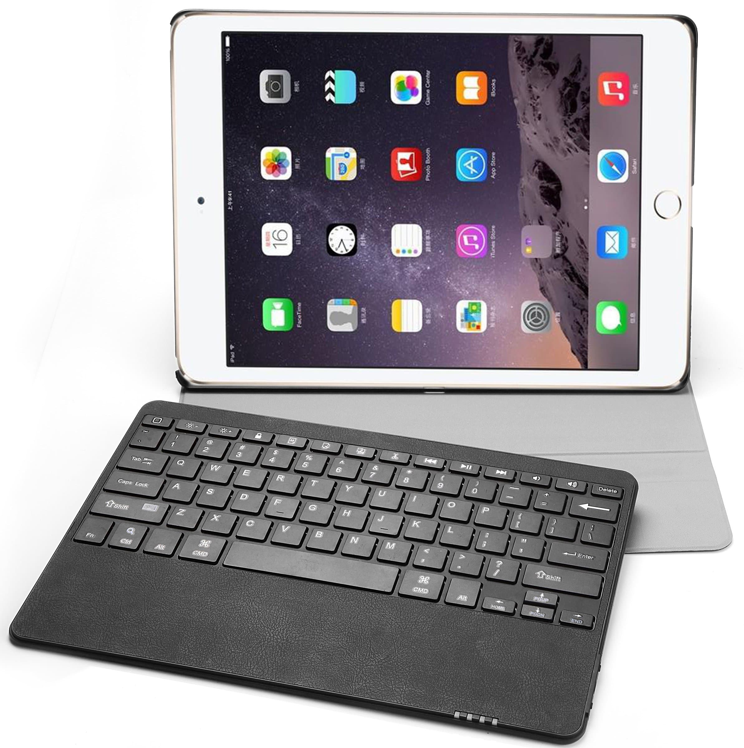 iPad Pro Case, Ionic Bluetooth Keyboard Tablet Stand Leather Keyboard Case Cover for Apple iPad Pro 12.9 2015 (Black)