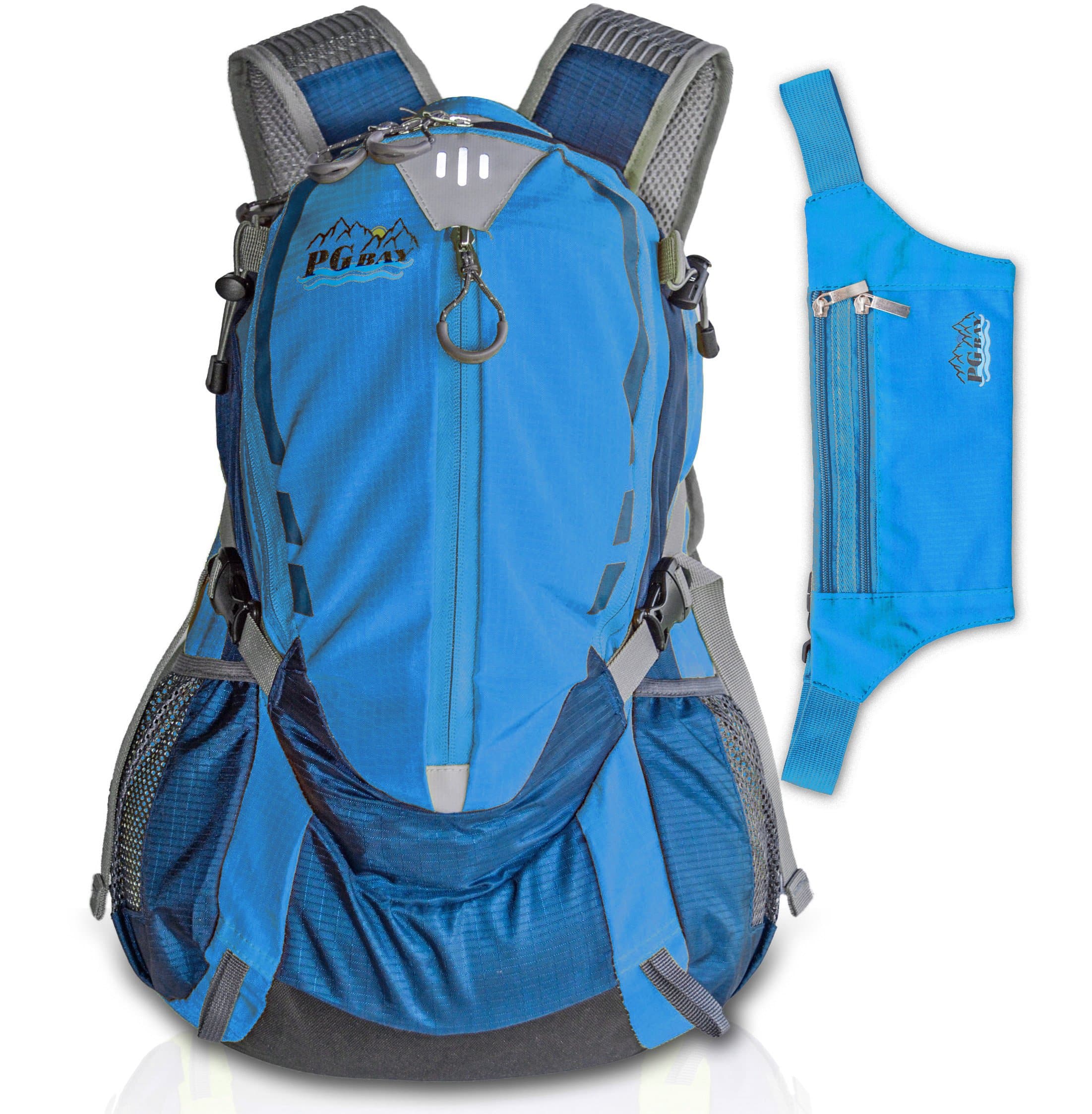 Travel Backpack & Waist Pack (Blue)