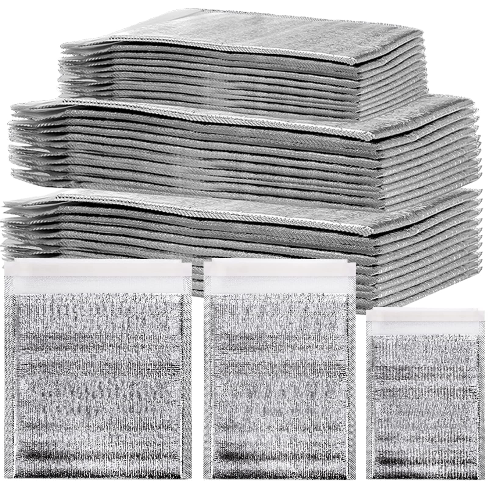 30 Pack Reusable Insulation Bags, Thermal Box Liners for Cold and Hot Food, Insulated Shipping Mailers Envelope Bags, Waterproof Insulation Package for Lunch Food Bento Camping Picnic, 3 Size