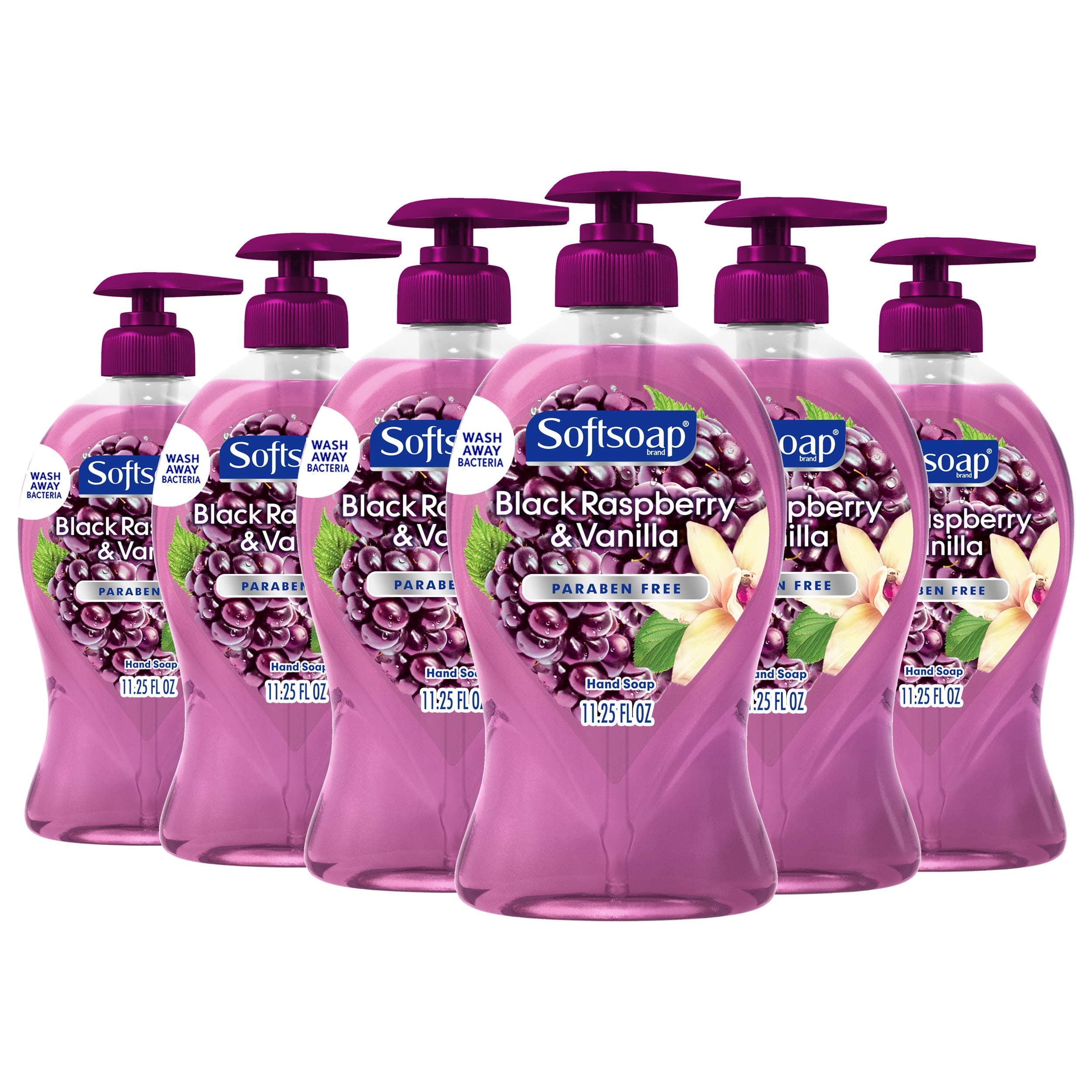 Softsoap Liquid Hand Soap, Black Raspberry and Vanilla - 11.25 Ounce(Pack of 6)