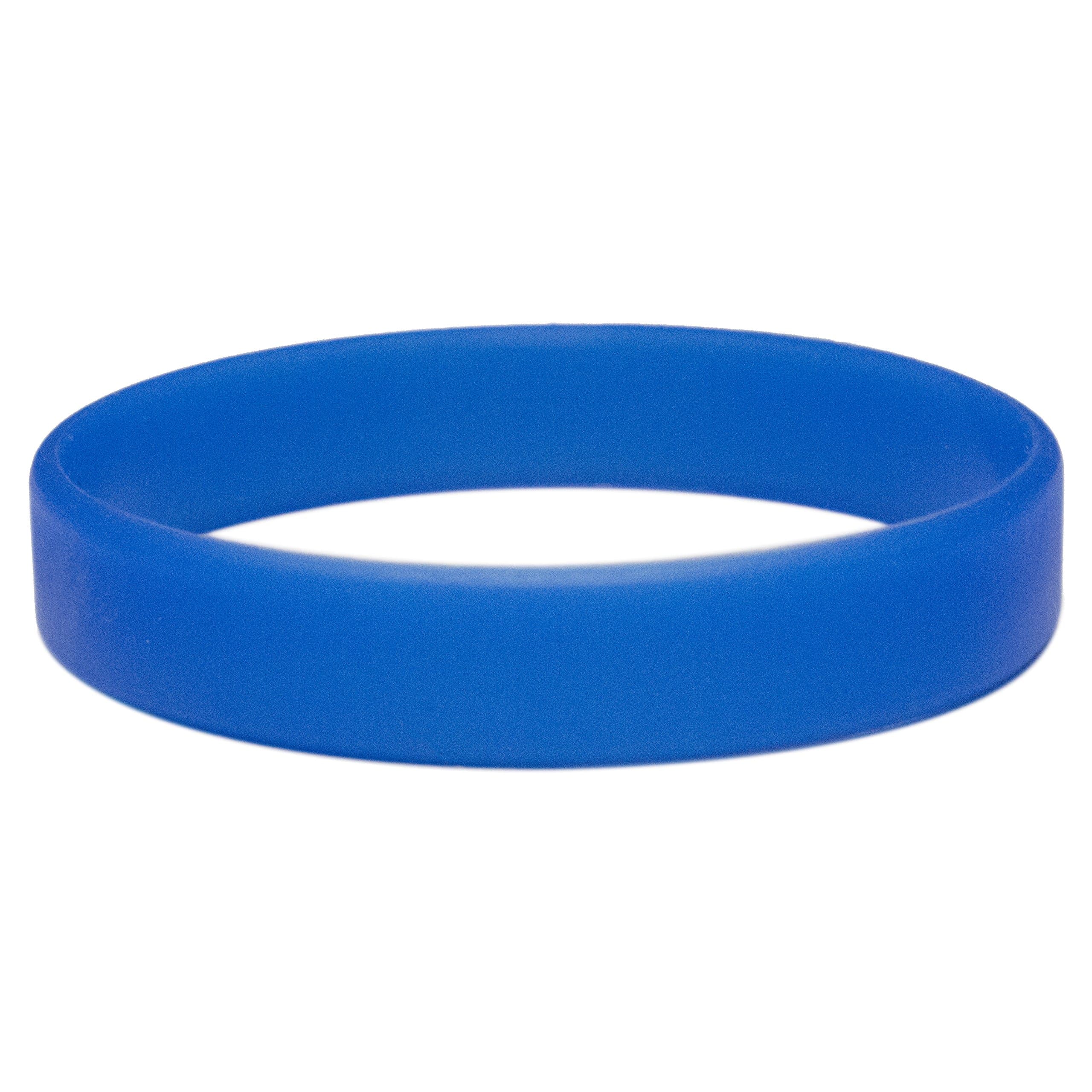 Blank Silicone Wristbands- 5 Pack (Royal Blue)