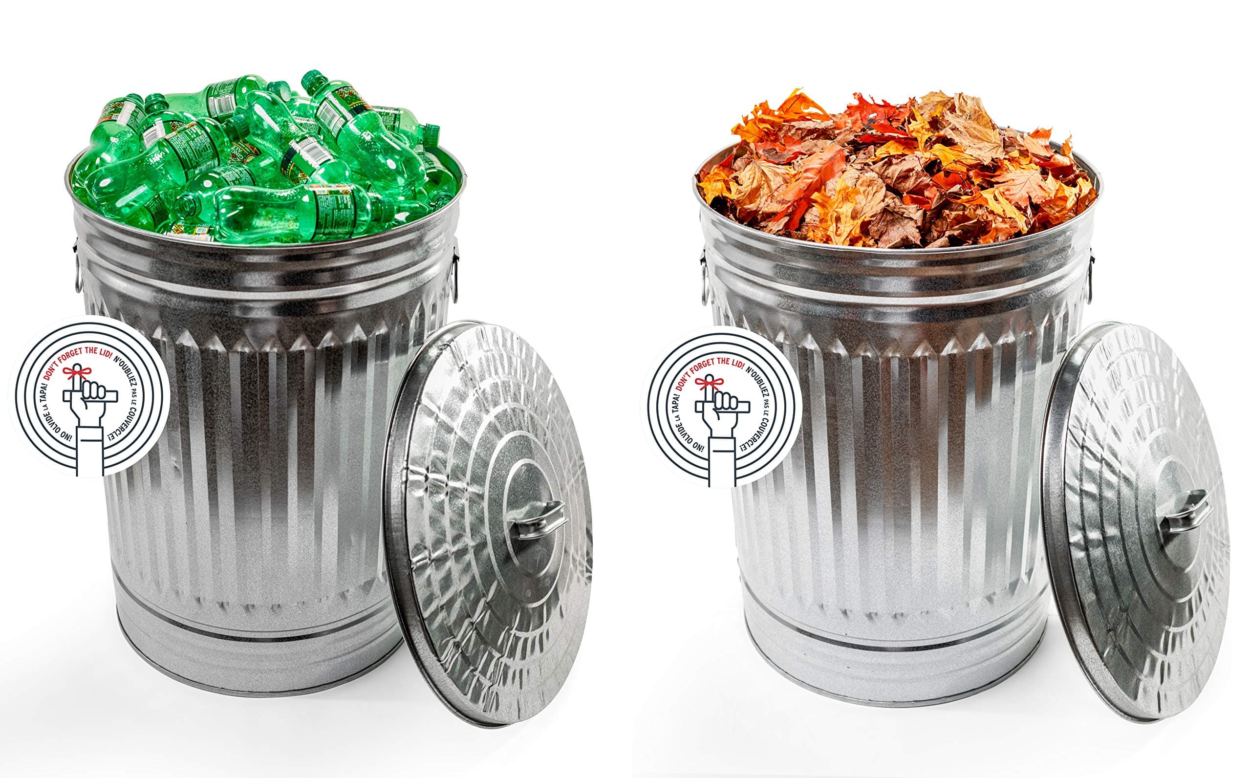 DP1270-2 Steel Can, 31 Gallon, Silver (2-Pack)