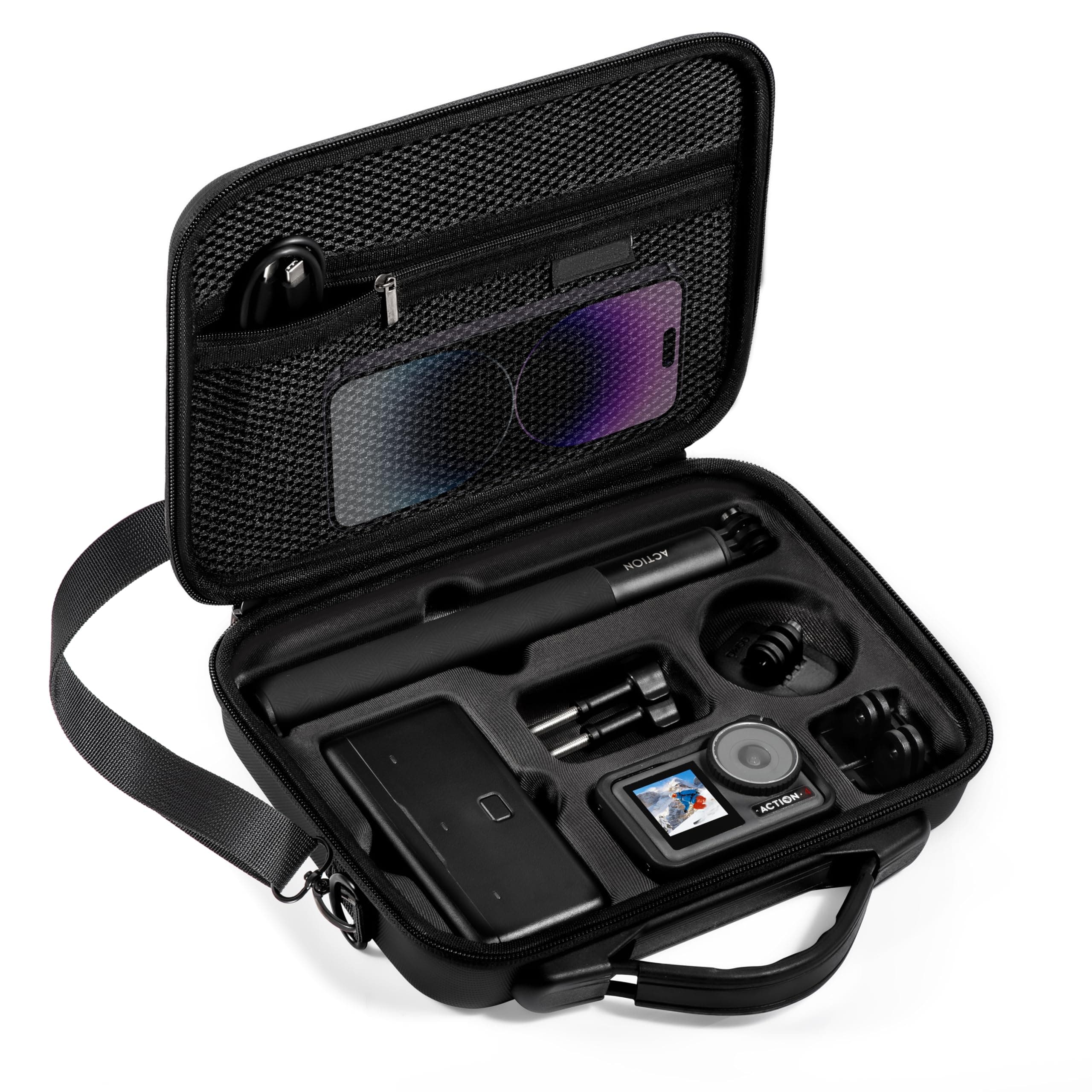 Tomat Osmo Action 5 Pro Carrying Case for DJI Osmo Action 5 Pro/Action 4 Camera Accessories Hard Shell Bag Travel Case Compatible with DJI Action 3/Action 4 Adventure Combo