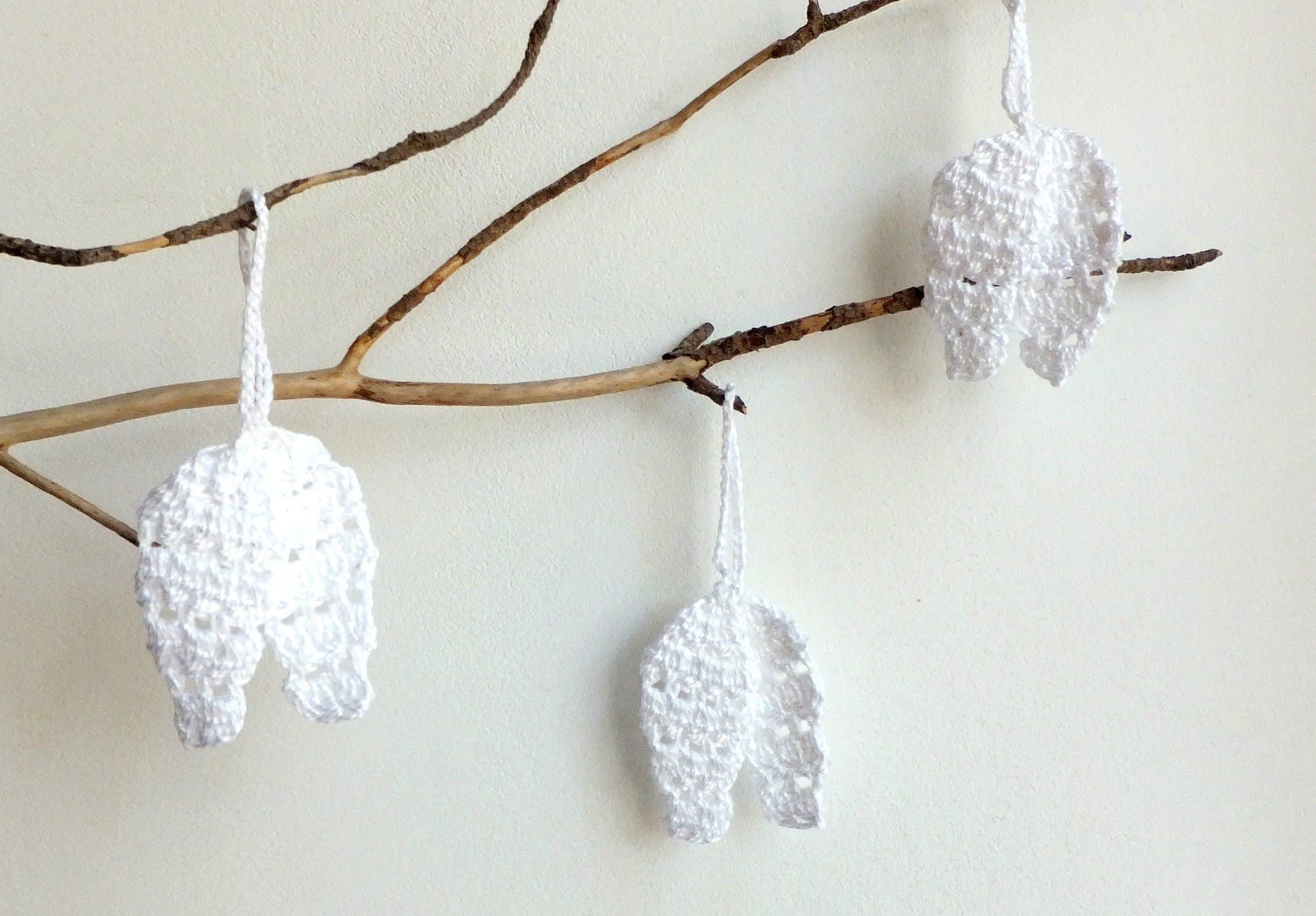 Crochet angel wings decorations
