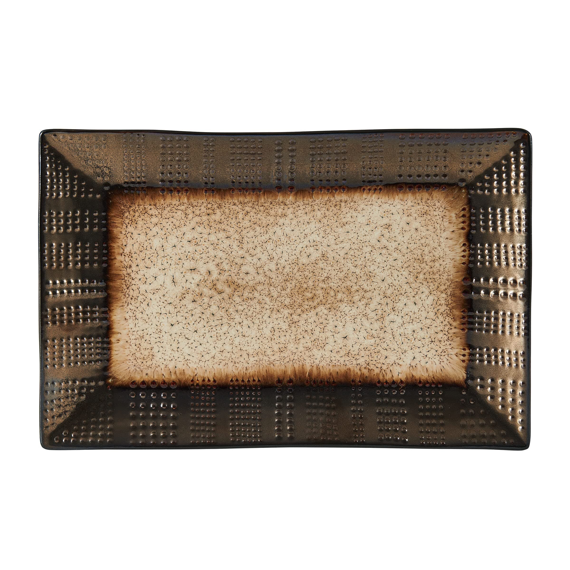 Gourmet Basics by Mikasa Verona Cream Rectangular Platter, 13.75 Inch