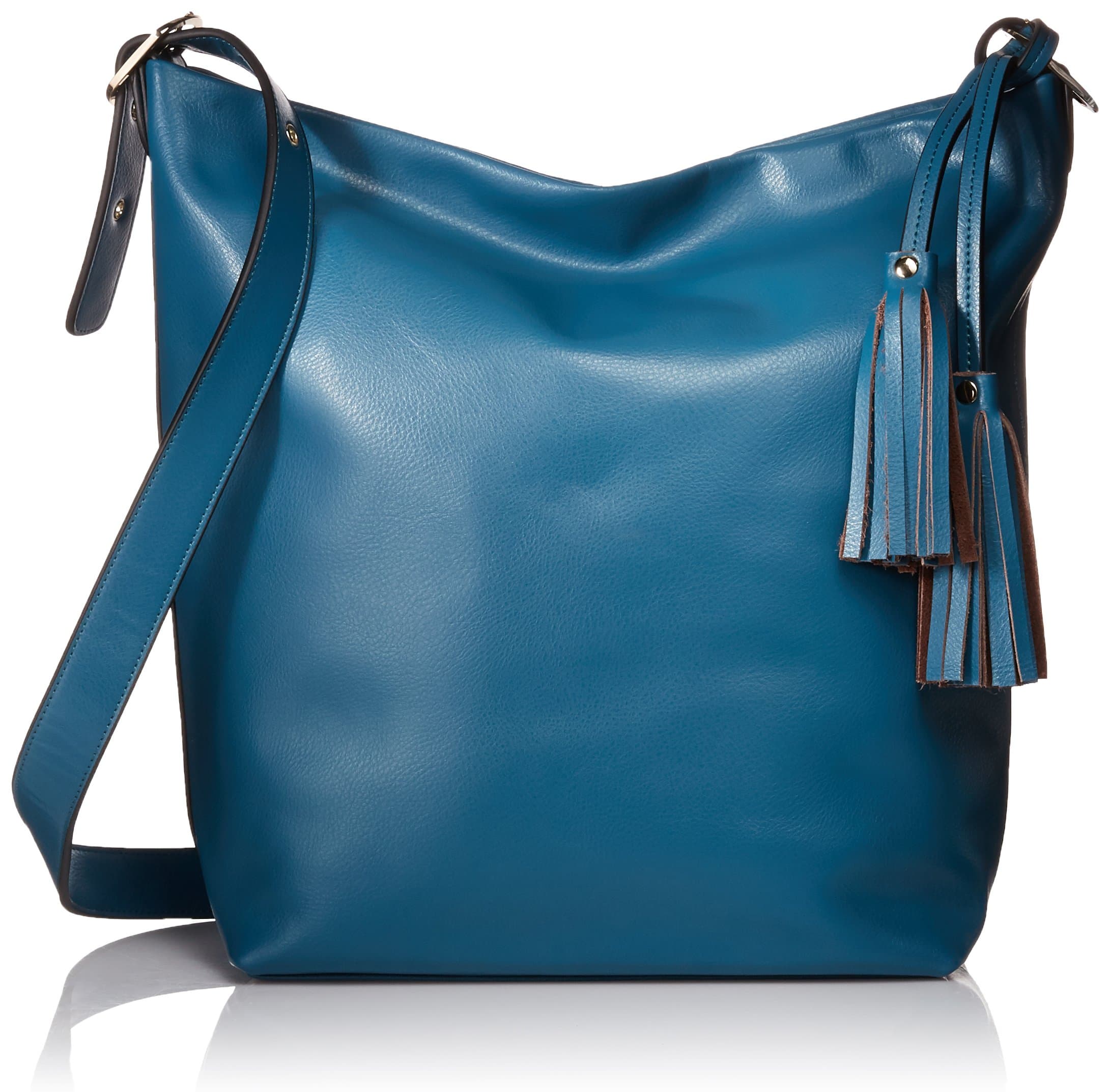 Donna Bella Designs Olivia Leather Shoulder Bag, Blue