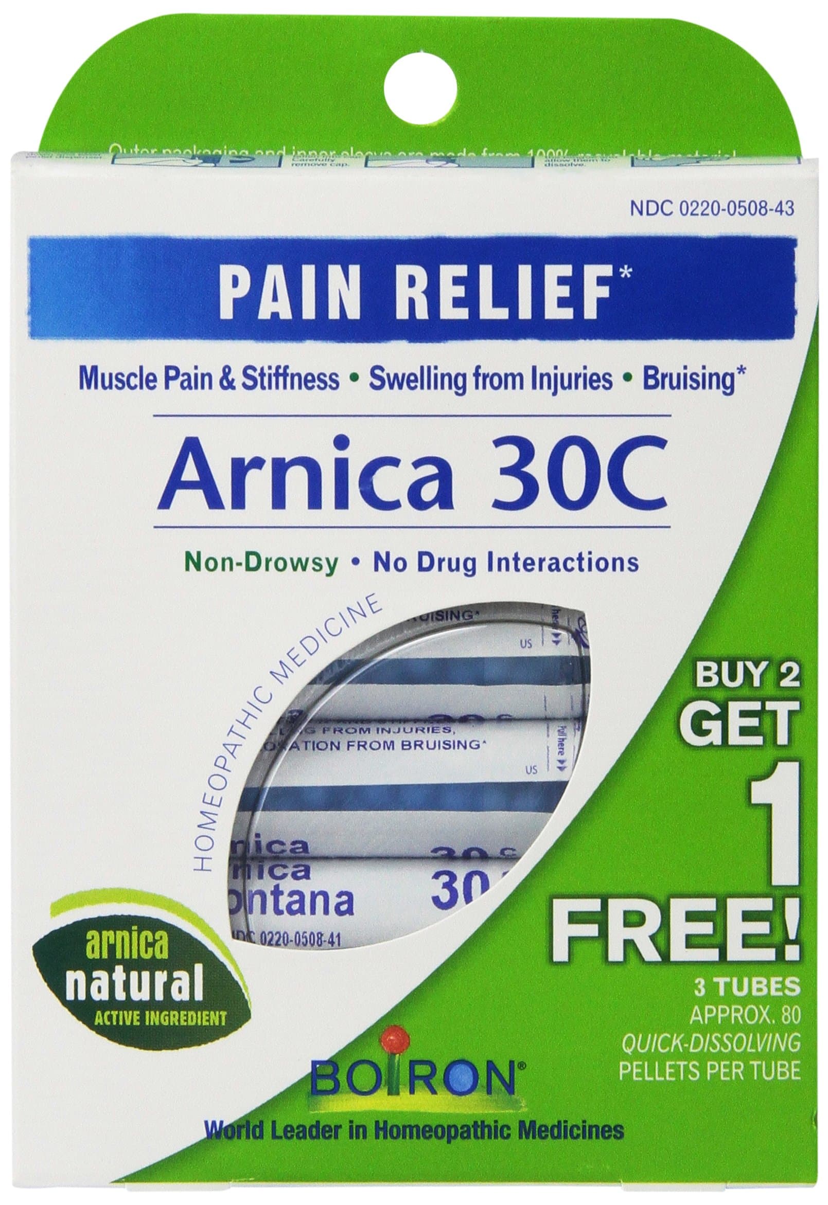 Arnica 30C Great Value 3 Tubes Single Pack Boiron
