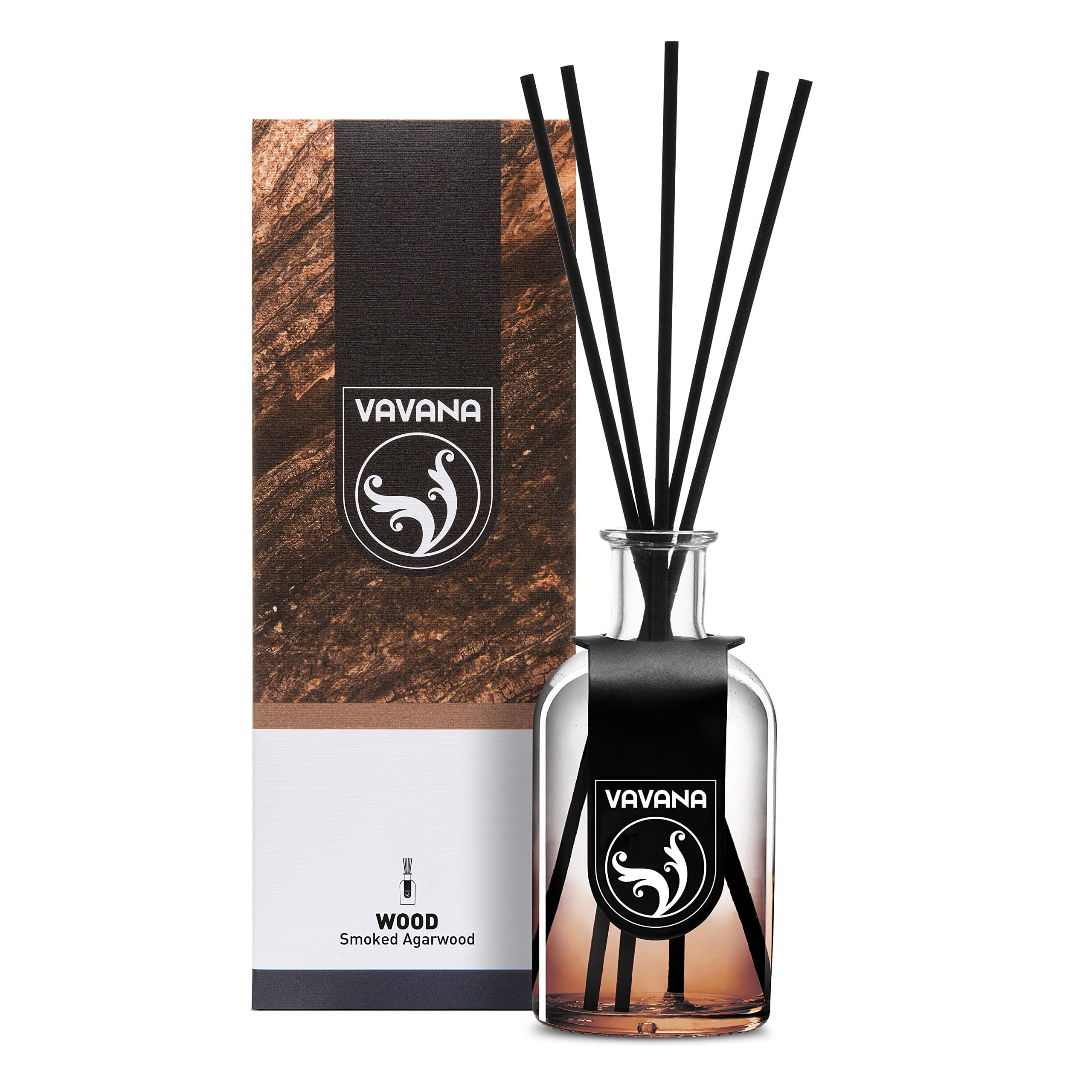 Aromatherapy Diffuser Sticks | Reed Diffuser Set | Aromatic Home Fragrance Set | Essential Oil Diffuser Sticks, Made of Natural Scented Oils Blend | Perfect for Home & Office (Smoked Agarwood)