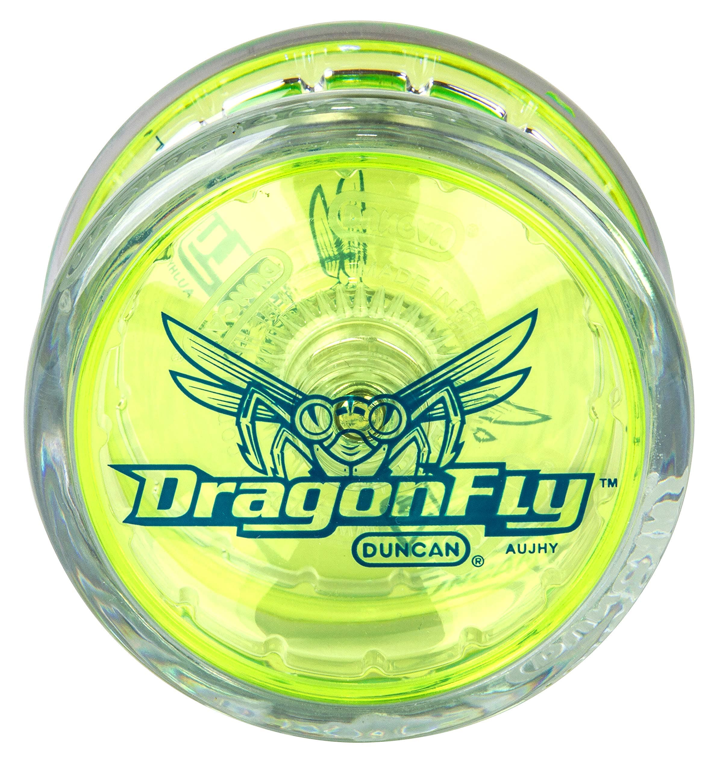 Dragonfly Yo-Yo -Clear with Green Cap