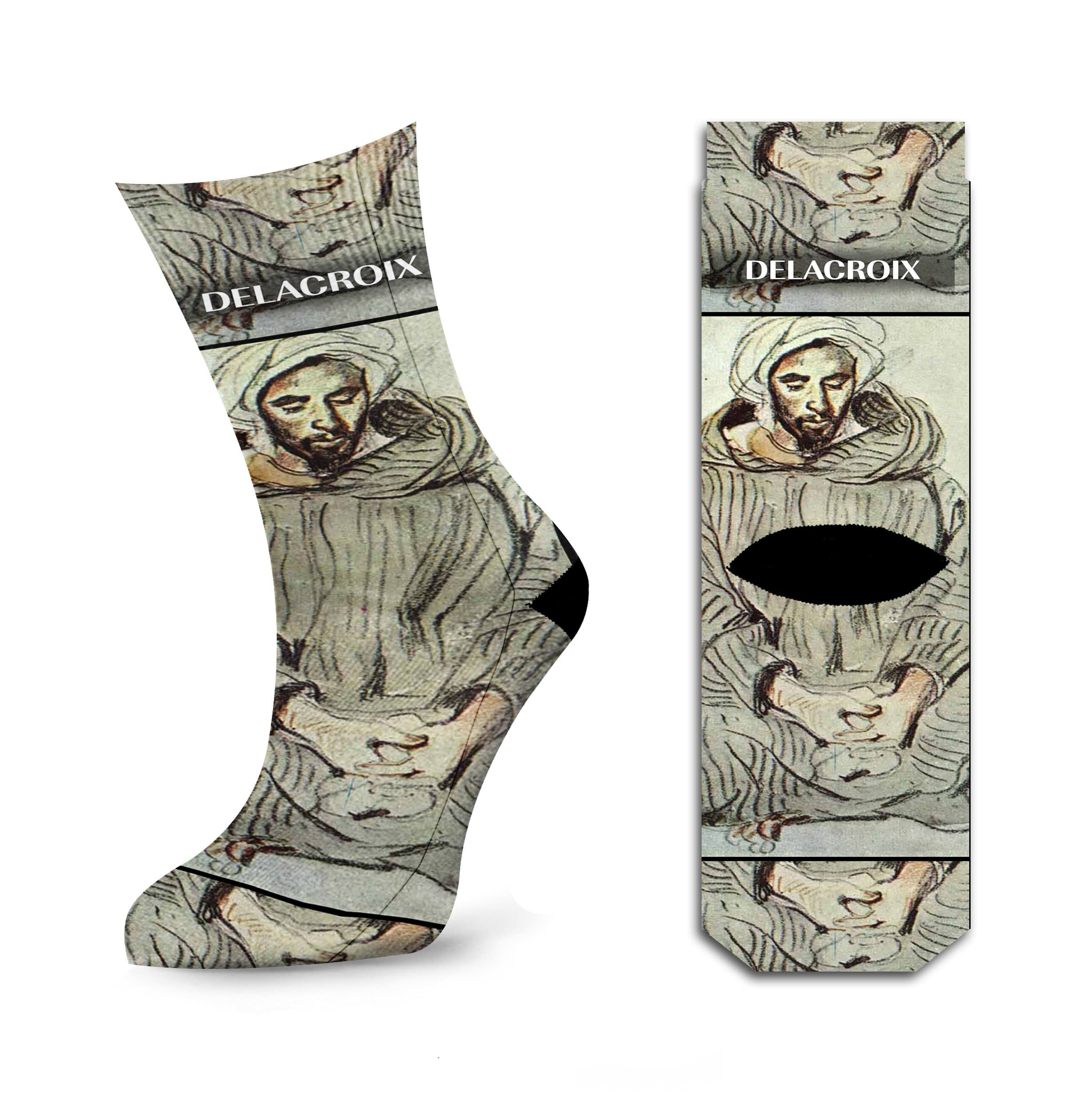 Mens Printed Art Design Crew Funky Patterned Cotton Dry Touch Socks by Samui