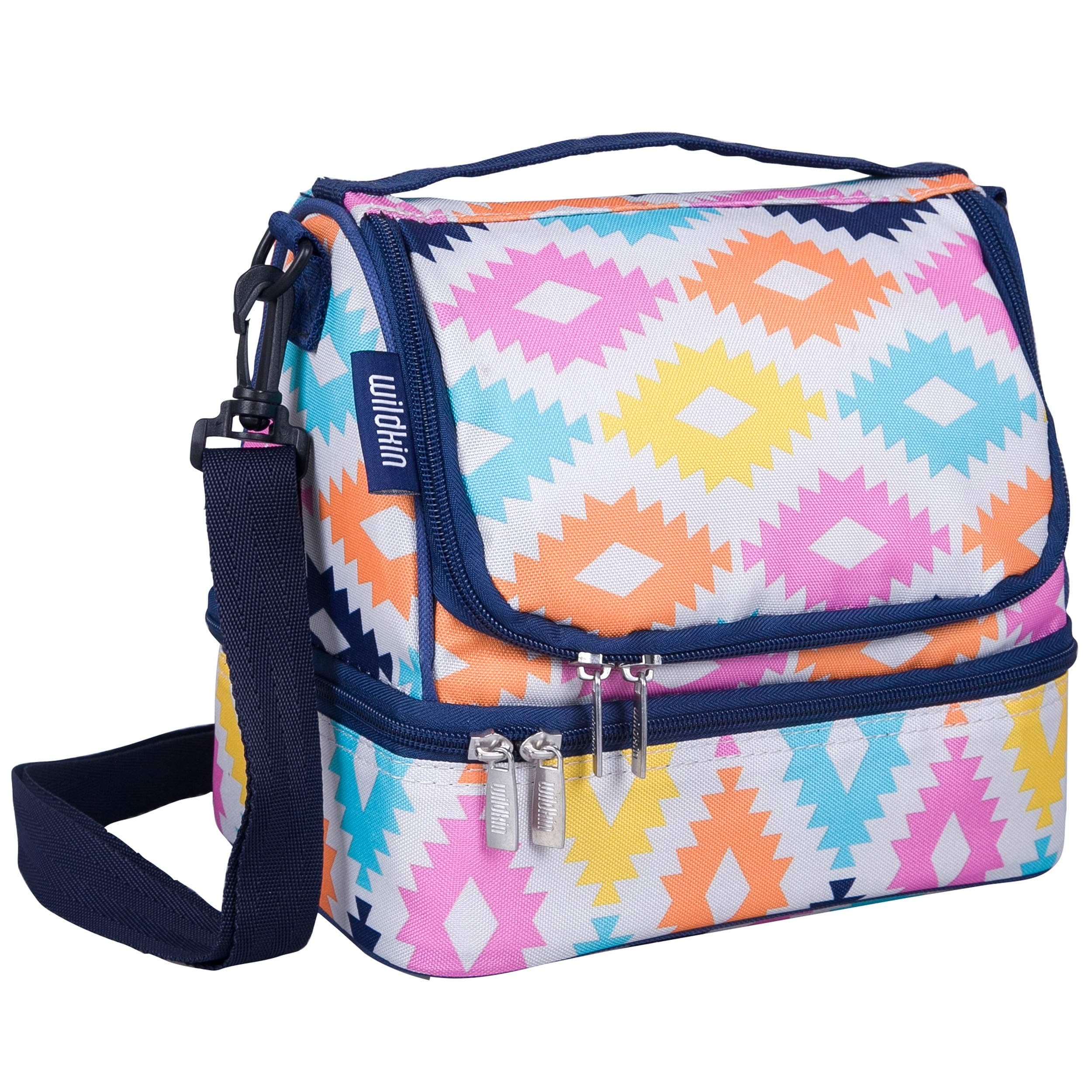 Wildkin 52703 Two Compartment Lunch Bag, Polyester, Aztec
