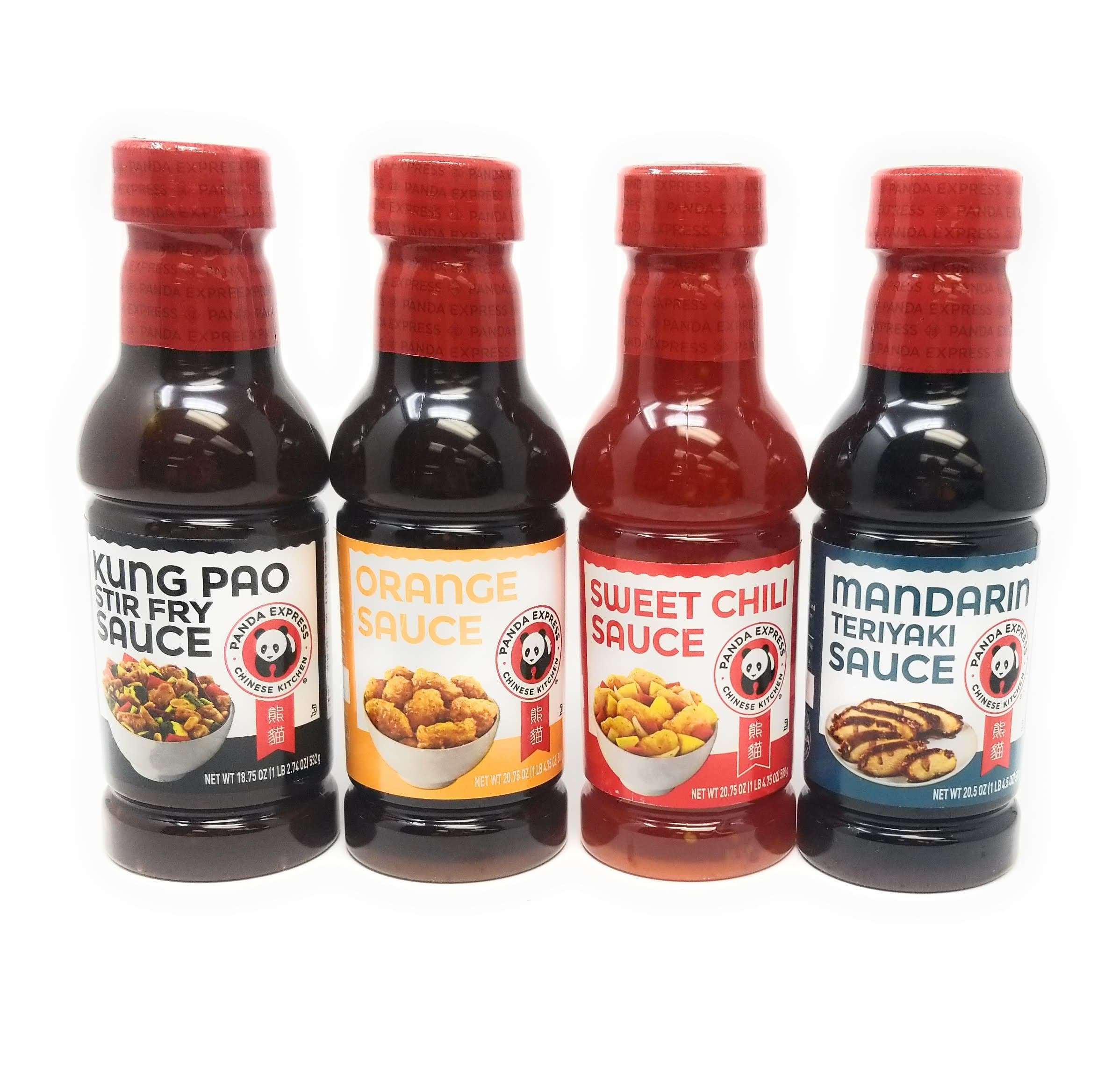 Sauce Variety Bundle, 18.75 oz-20.75 oz (Pack of 4) includes 1-Bottle Sweet Chile Sauce, Mandarin Teriyaki Sauce, Orange Sauce, Kung Pao Sauce