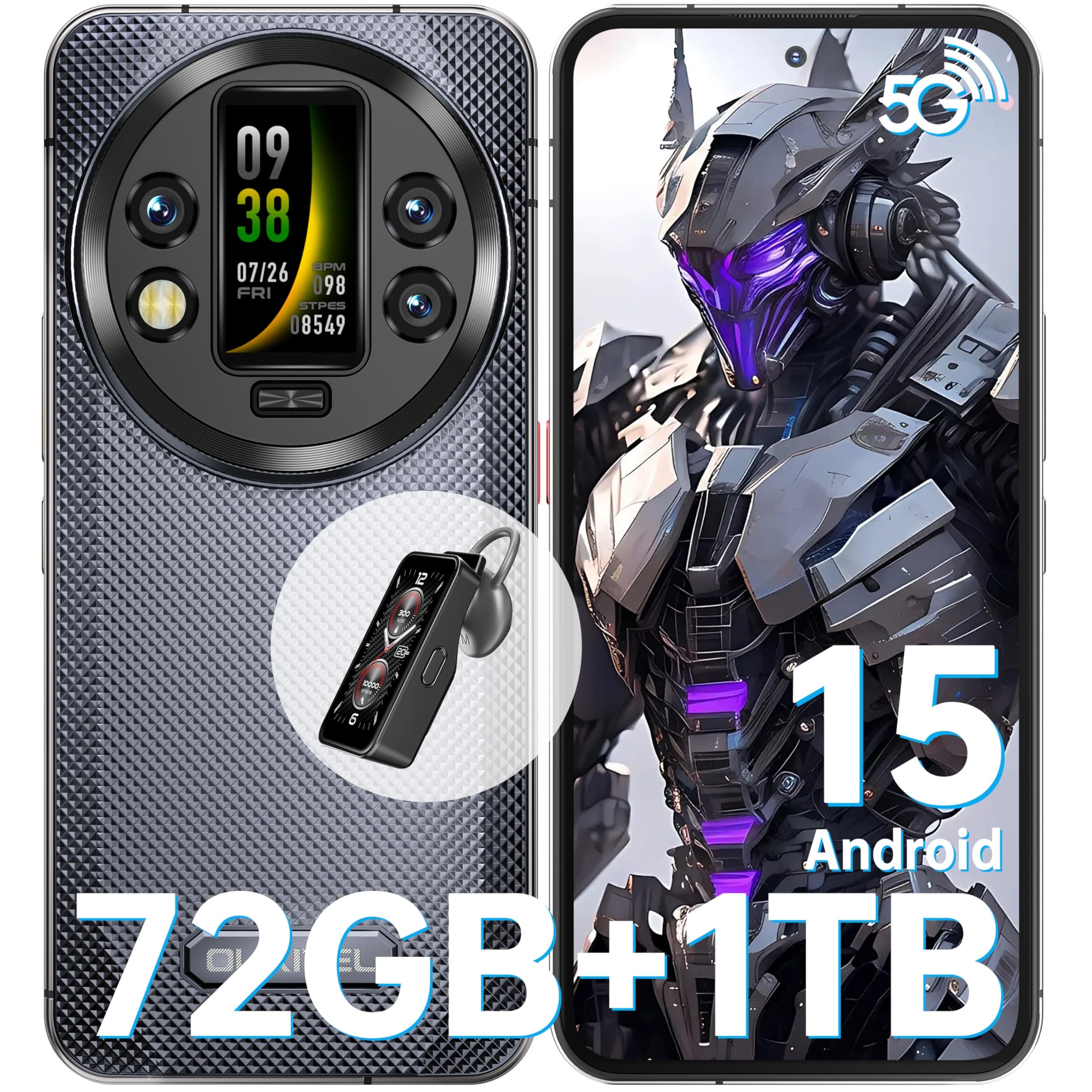 WP200 Pro Rugged Smartphone 5G - Android 15, 72GB（24+48） RAM+1TB ROM, 6.7" Rugged Phone, 8800mAh Android Phones, 108MP Camera, IP68/69K Waterproof Phone, 4G Dual SIM/NFC/OTG/GPS, 2025 (Grey)