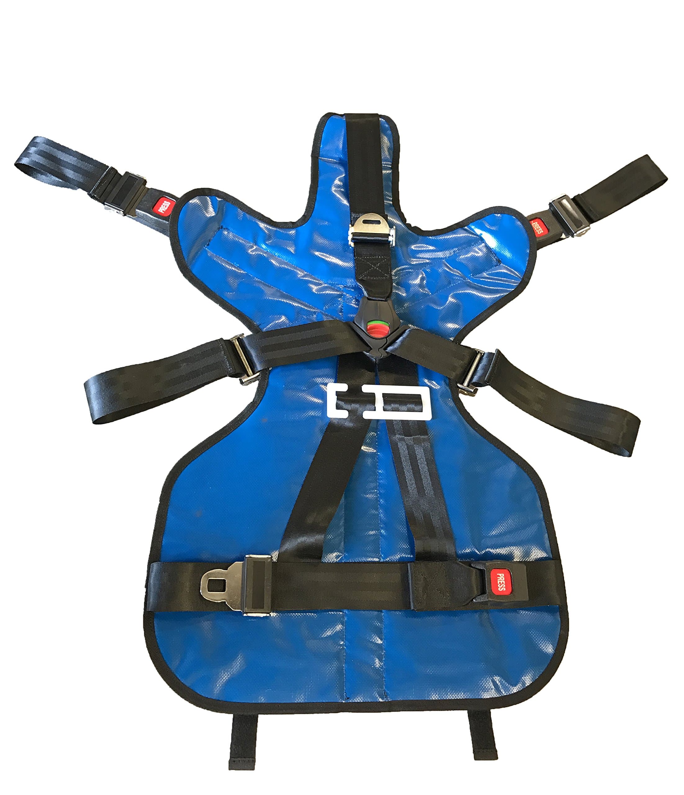 Pedi-Save System - Heavy Duty Adjustable 5-Point Harness Webbing Deluxe Safety Medical Secure Pedi Save System with Storage Pouch - Royal Blue