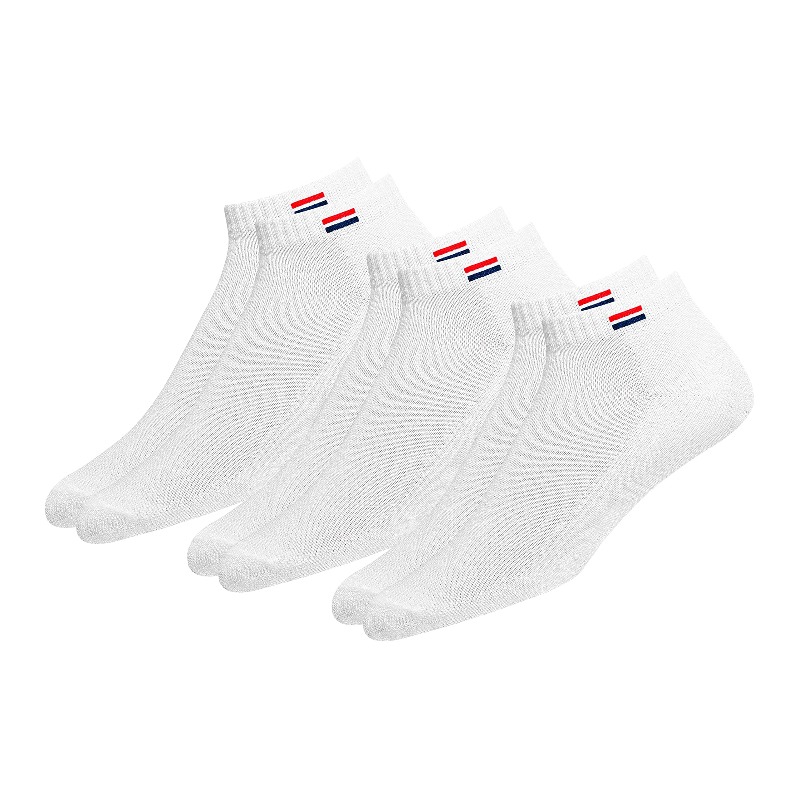 Socks for Men Solid Ankle Length Cotton Socks, Free Size, Pack of 3 (Multicoloured)