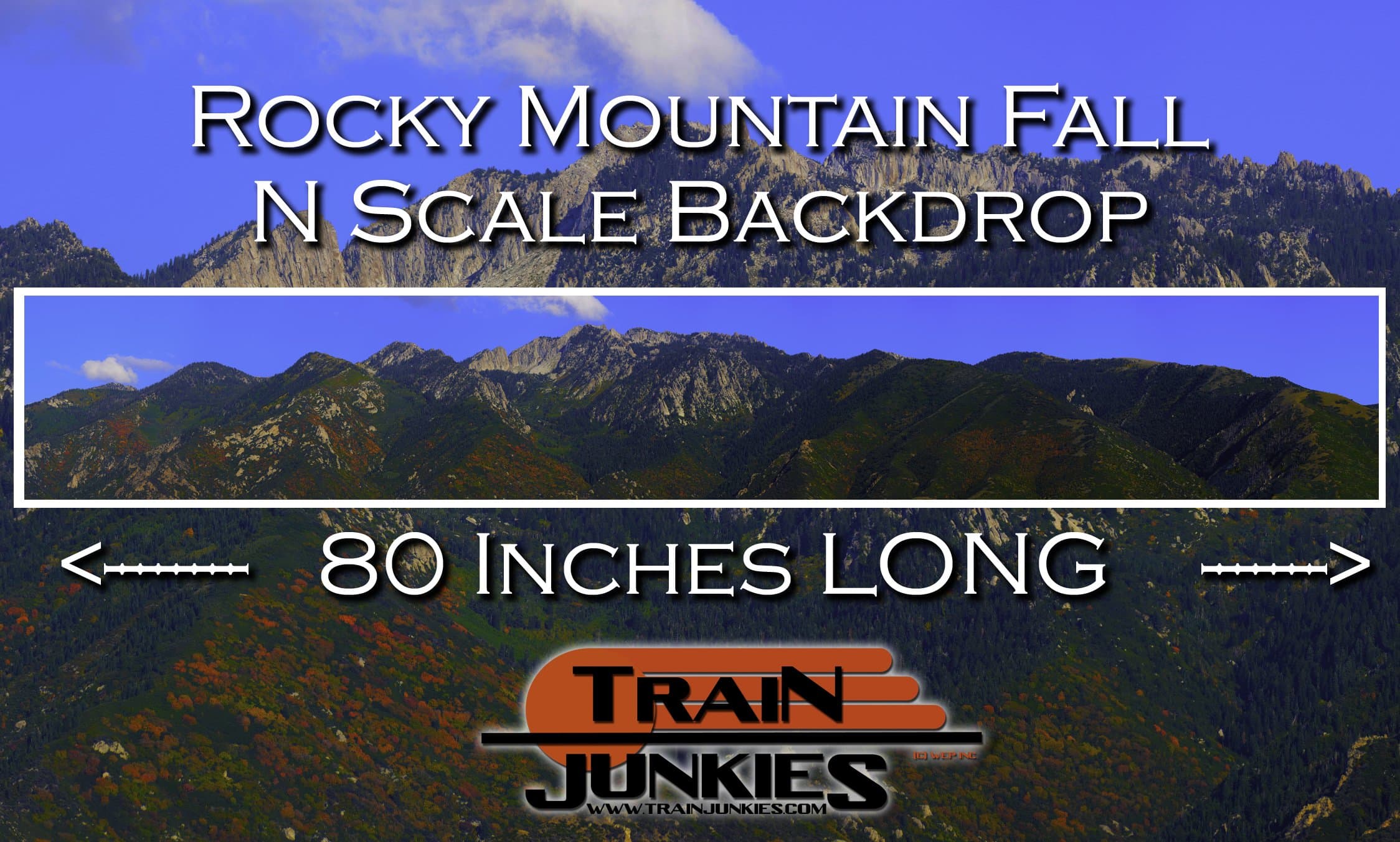 Train Junkies Rocky Mountain Fall - Railroad Backdrop N Scale