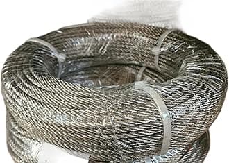 1mm 1.5mm 2mm 3mm 4mm 5mm 6mm 8mm STAINLESS Steel Wire Rope Cable Rigging Extra ASIN 316 A4 Marine Grade (Length: 50m, Diameter: 3mm)